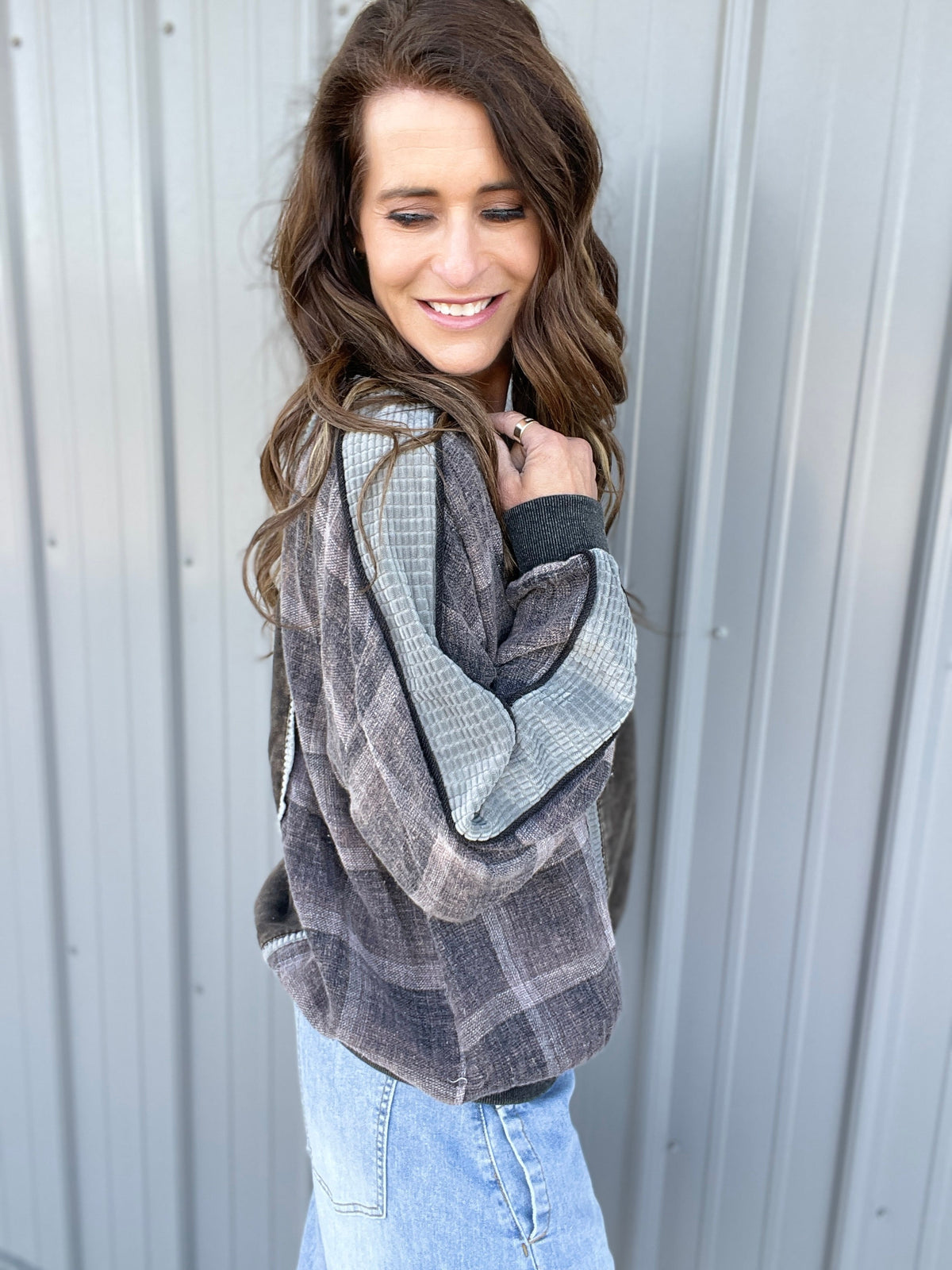 Oli & Hali That's For Sure Mineral Washed Oversized Pullover Top In 2 Colors *Final Sale*