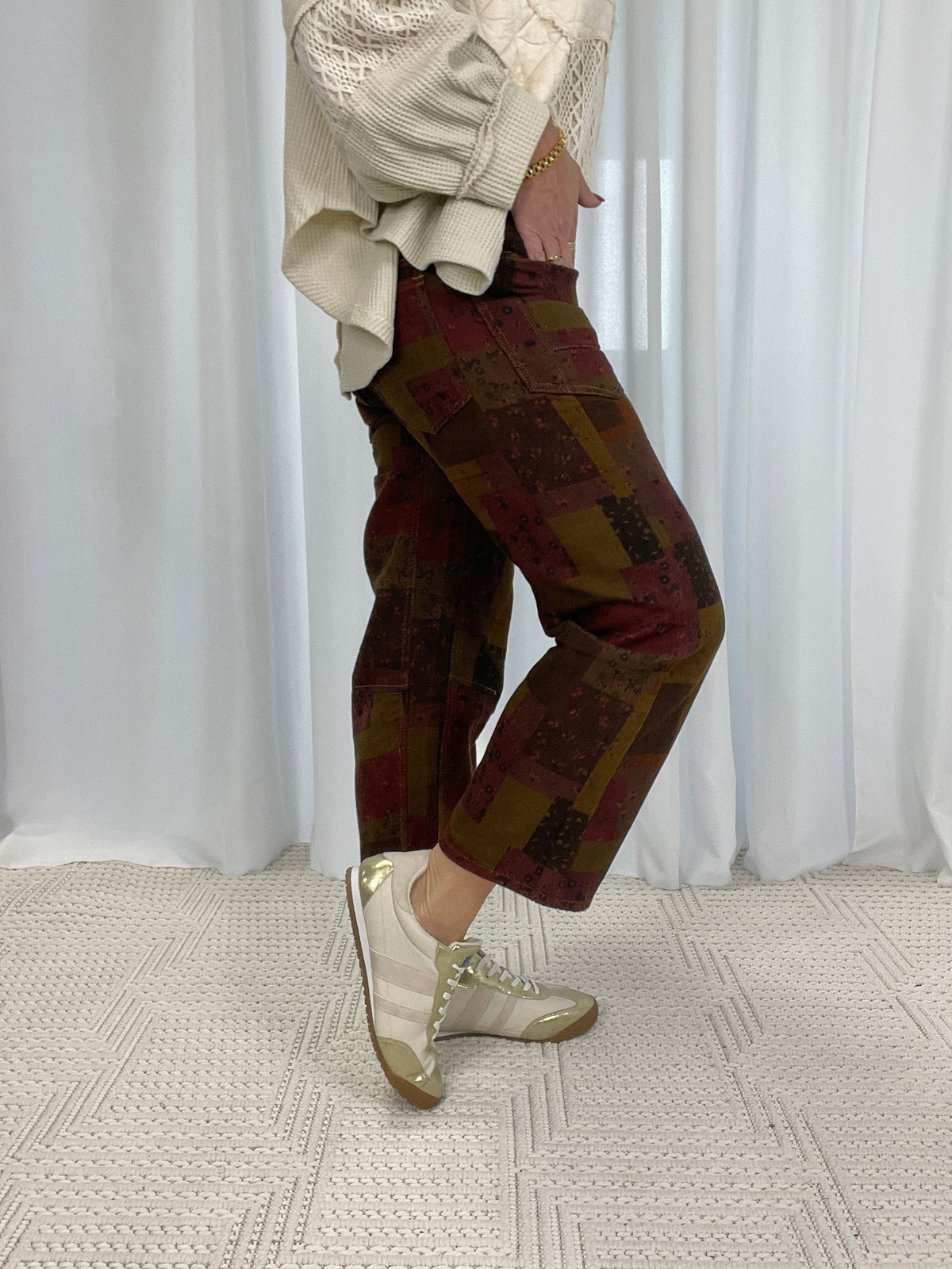 The Year It's Been Patch Printed Pants In Olive