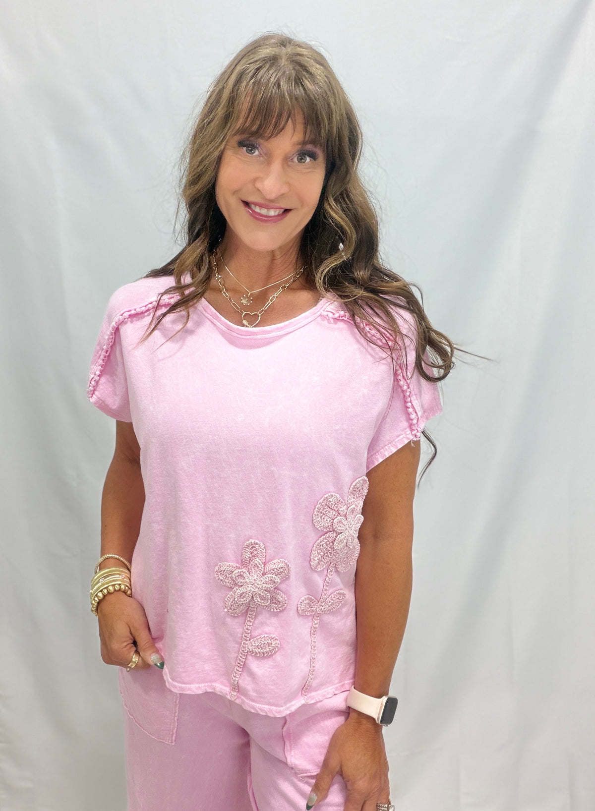Petal Pop Mineral Washed Top in 3 Colors