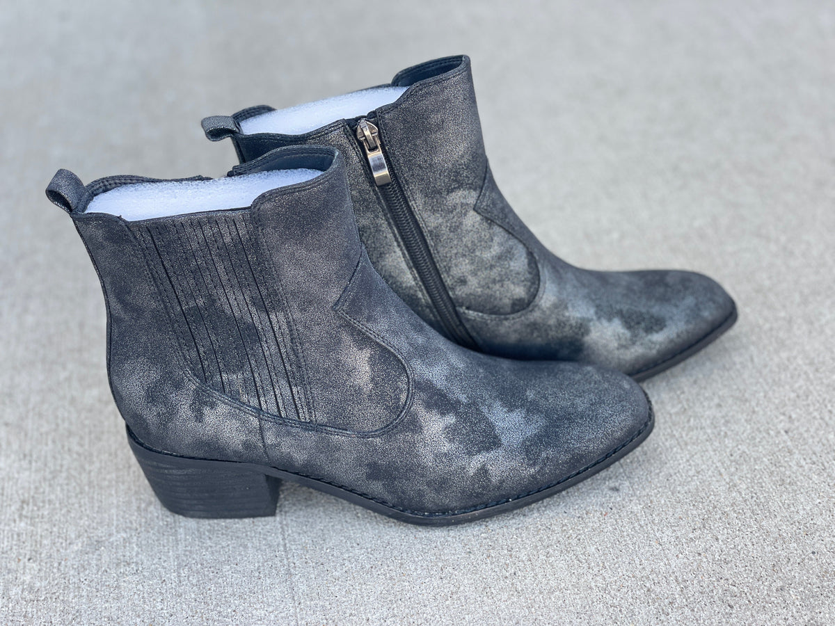 Corky's Starboard Side Zip Black Metallic Boots *Final Sale*