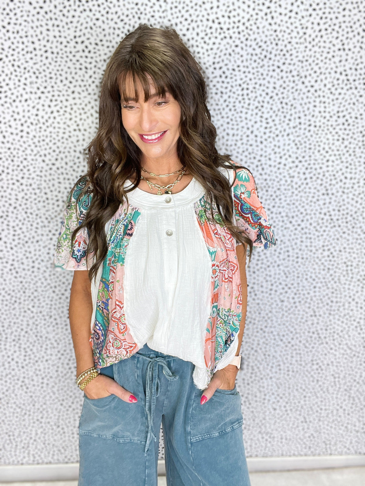 POL Surprise Ruffle Short Sleeve Printed Top In 3 colors