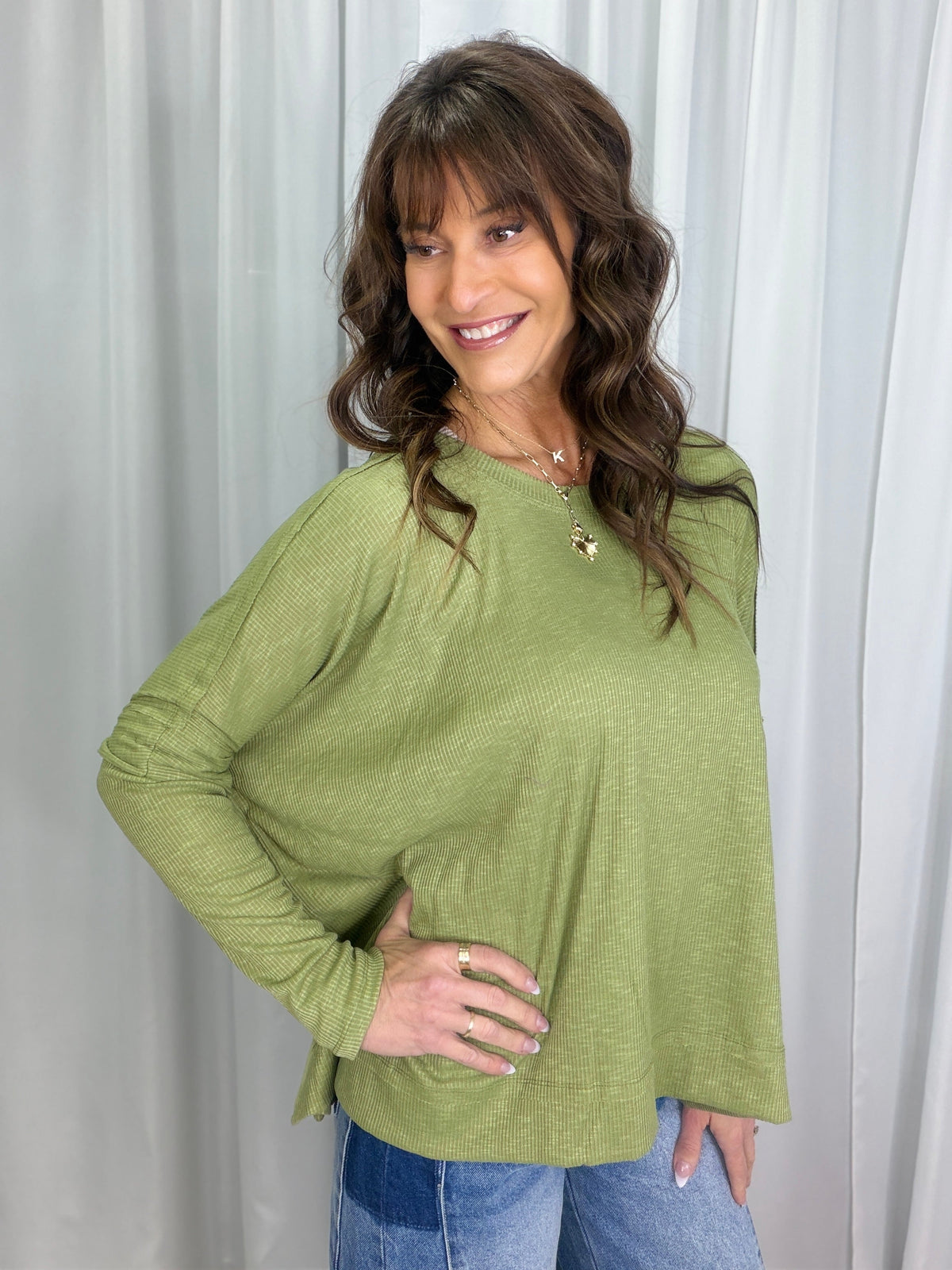 The Good Loop Rib Knit Oversized Top In 2 Colors *Final Sale*