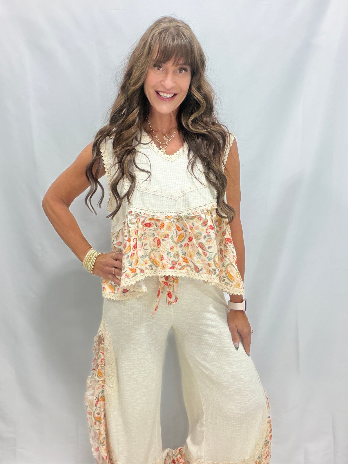 POL Home Sweet Harmony Sleeveless Trim Detail Top In 3 Colors