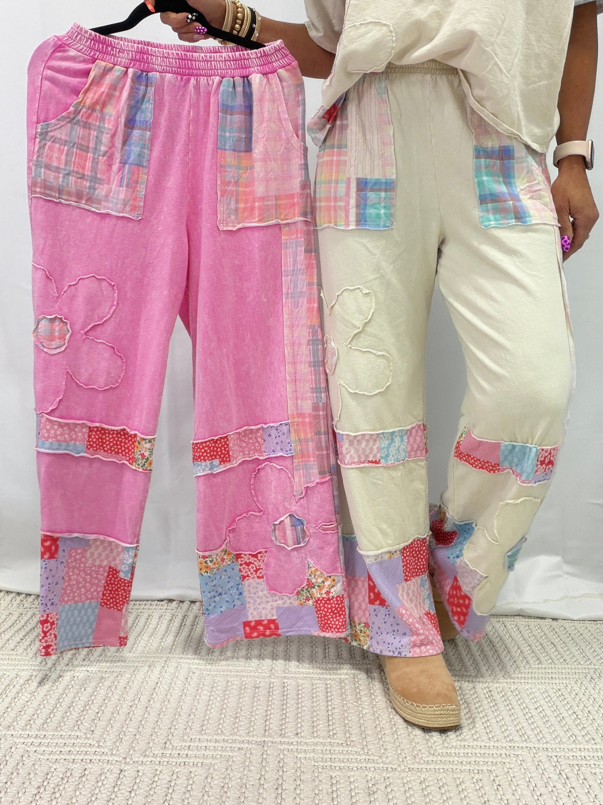 Chasing Daisies Plaid Bandana Pants In 4 Colors