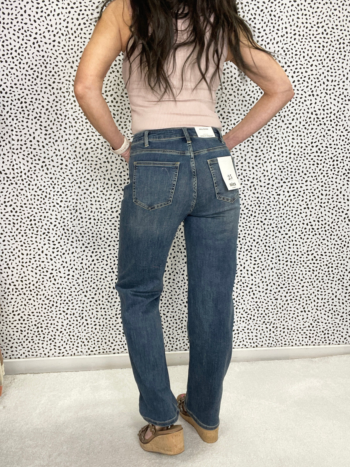 Mica Alexa Super High Straight Leg Loose Fit Jeans 214 In Blue
