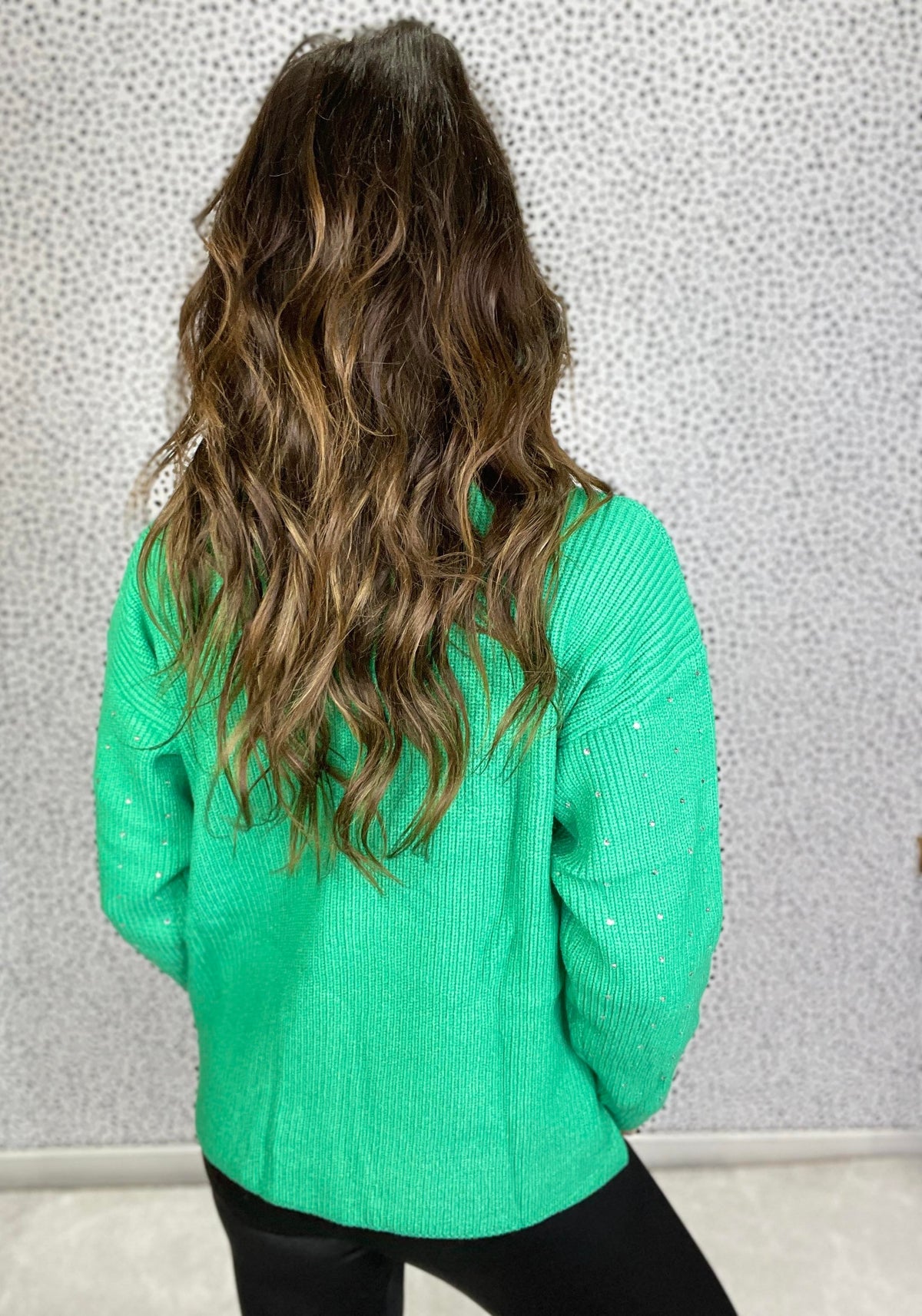 Time To Shine Rhinestone Detail Sweater