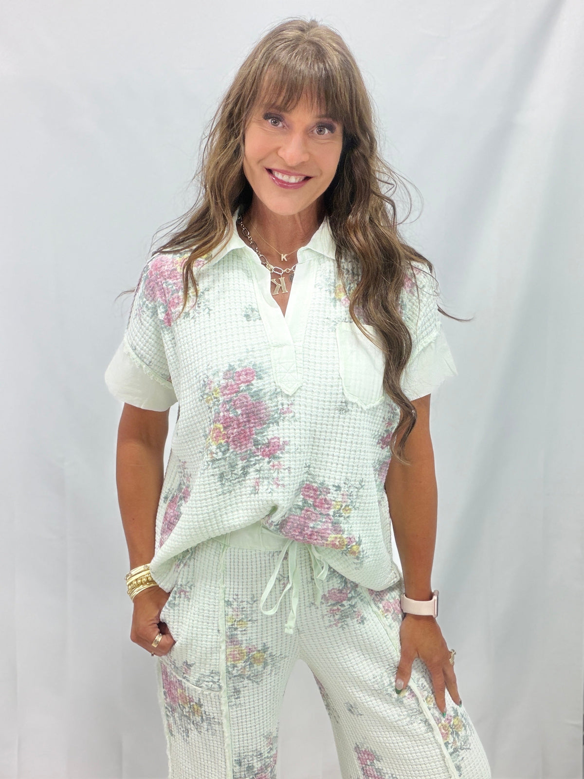 Soft Bloom Waffle Knit Top in 2 Colors