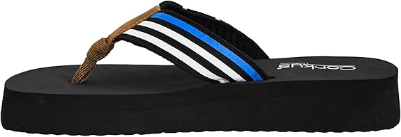 Americana Corkys Black with Blue 2 Flip Flops