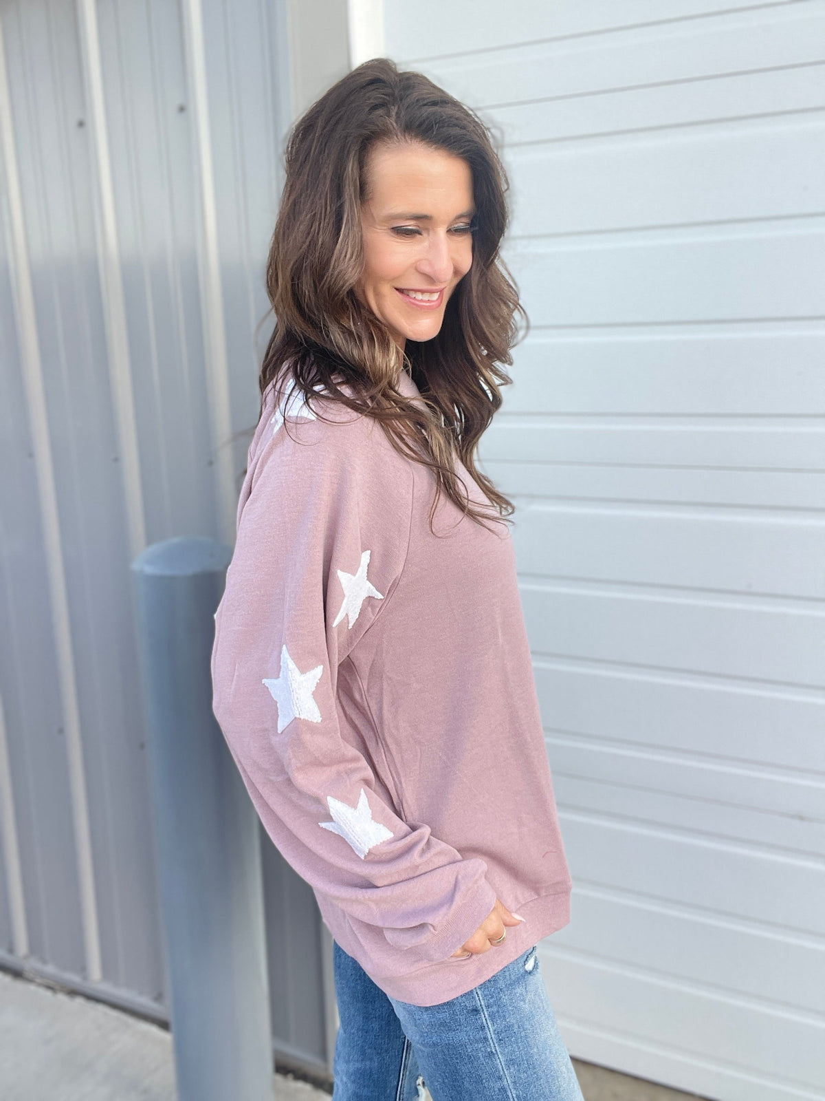Shooting Star Knit Sweater In 3 Colors: Grey, Rose, Charcoal *Final Sale*