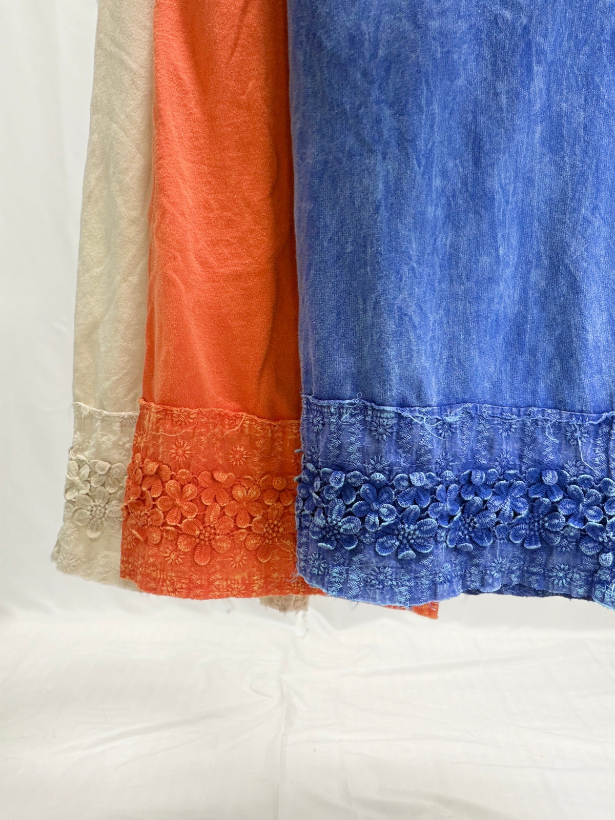 Petal Pusher Mineral Washed Floral Trim Lounge Pants in 3 Colors