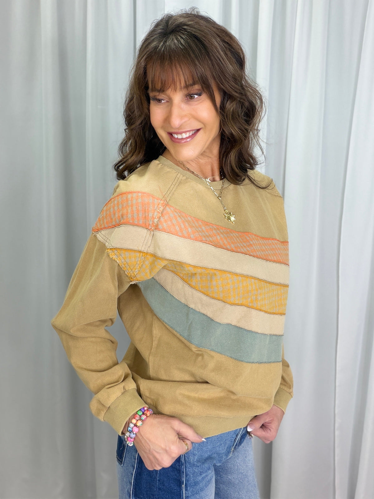 All These Moments Color Mix Top *Final Sale*