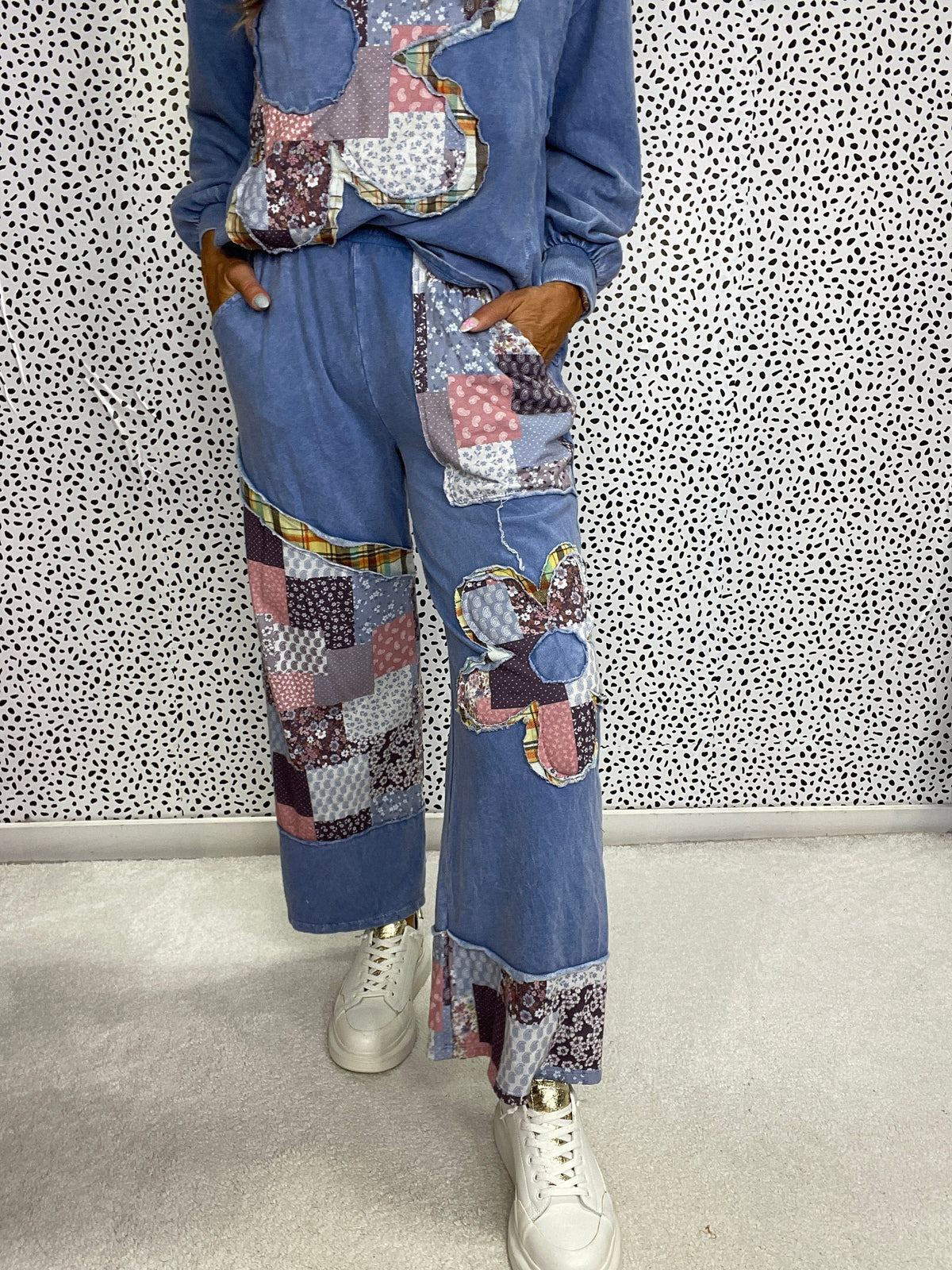 Patch Petal Wide-Leg Pants in 3 Colors *Final Sale*