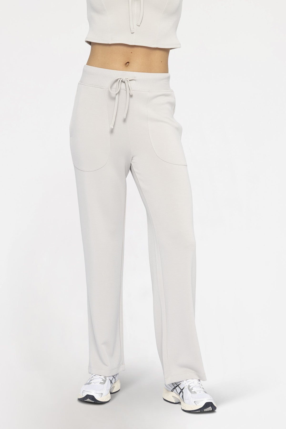 Can't Wait To Chill Wide Leg Pants In Grey *Final Sale*