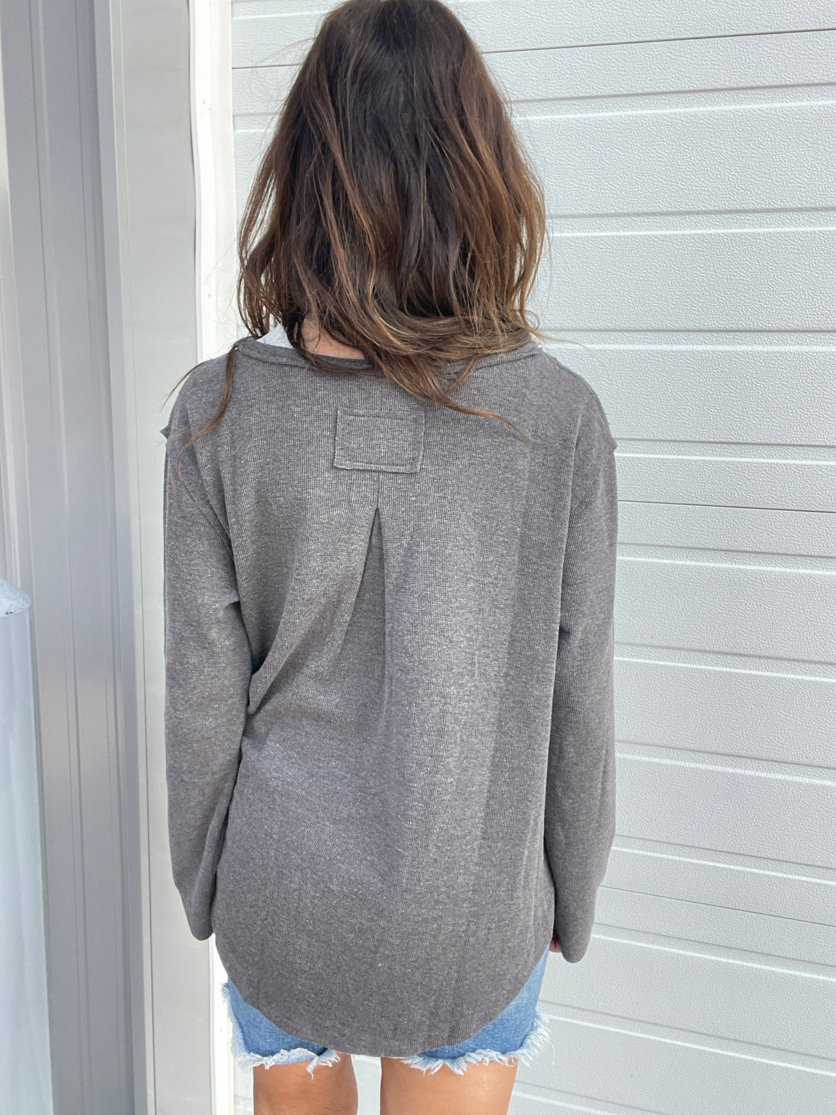 Pol Just The Way We Go Long Sleeve Top In 3 Colors: Sienna, Ivory, Charcoal *Final Sale*