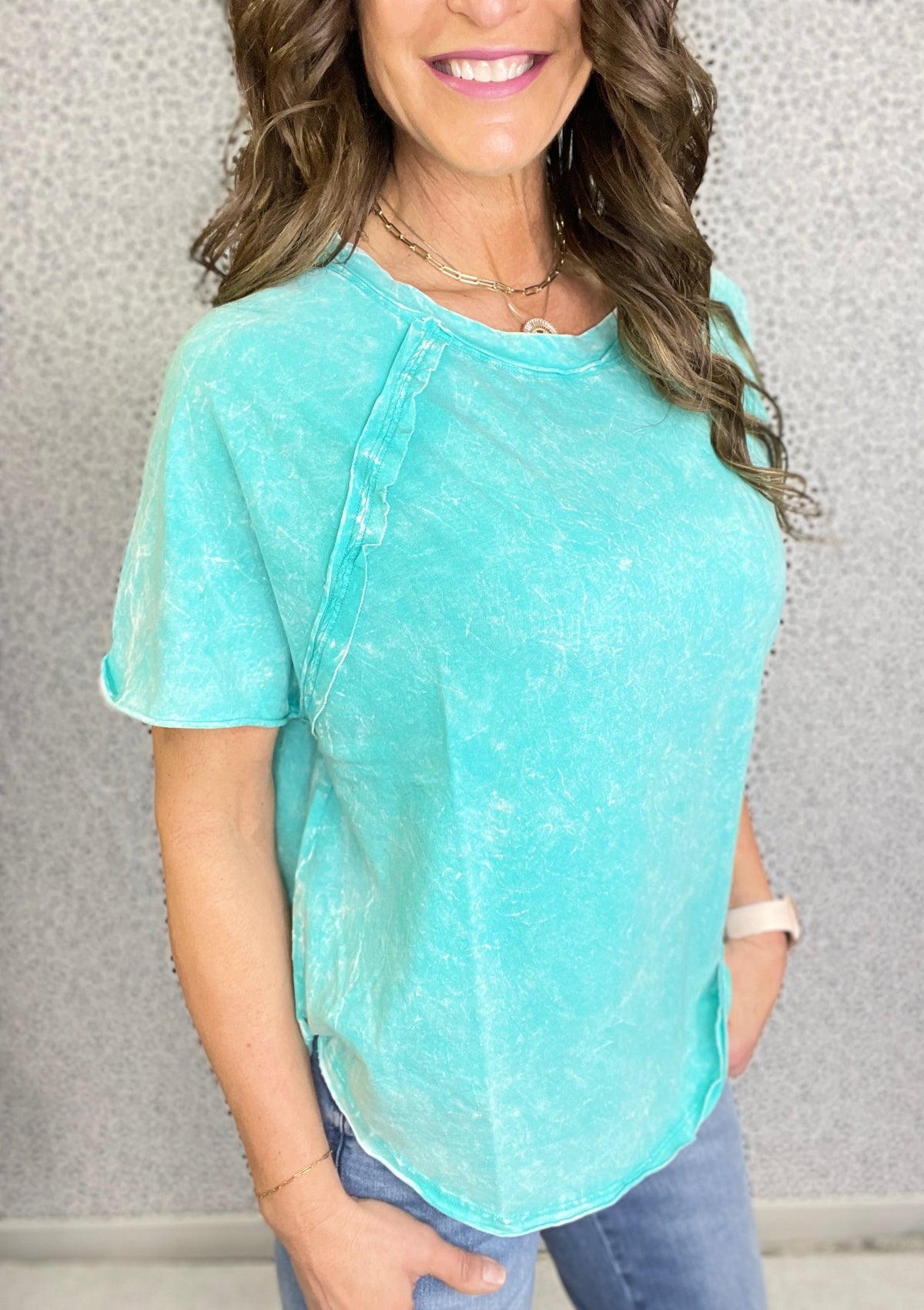 Summer Dreaming Crinkle Washed Raglan Sleeve Top In 3 Colors *Final Sale*