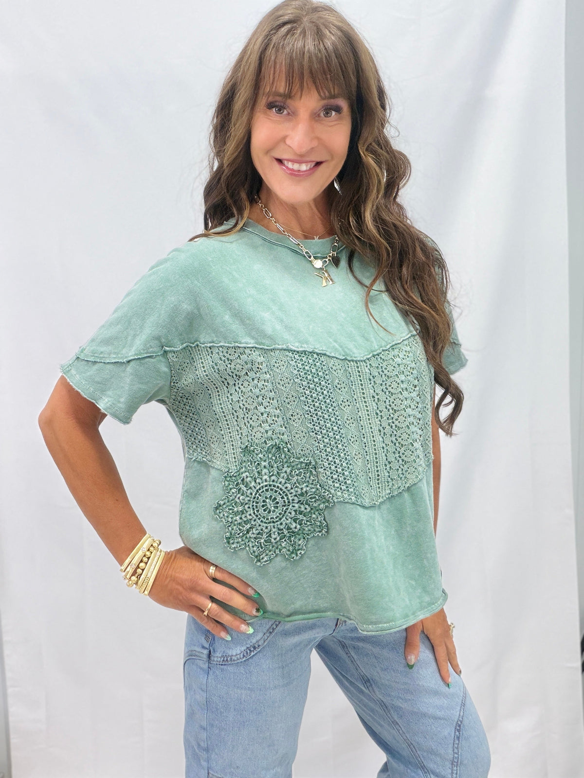 What You're Looking For Mineral Washed Short Sleeve Top In 6 Colors