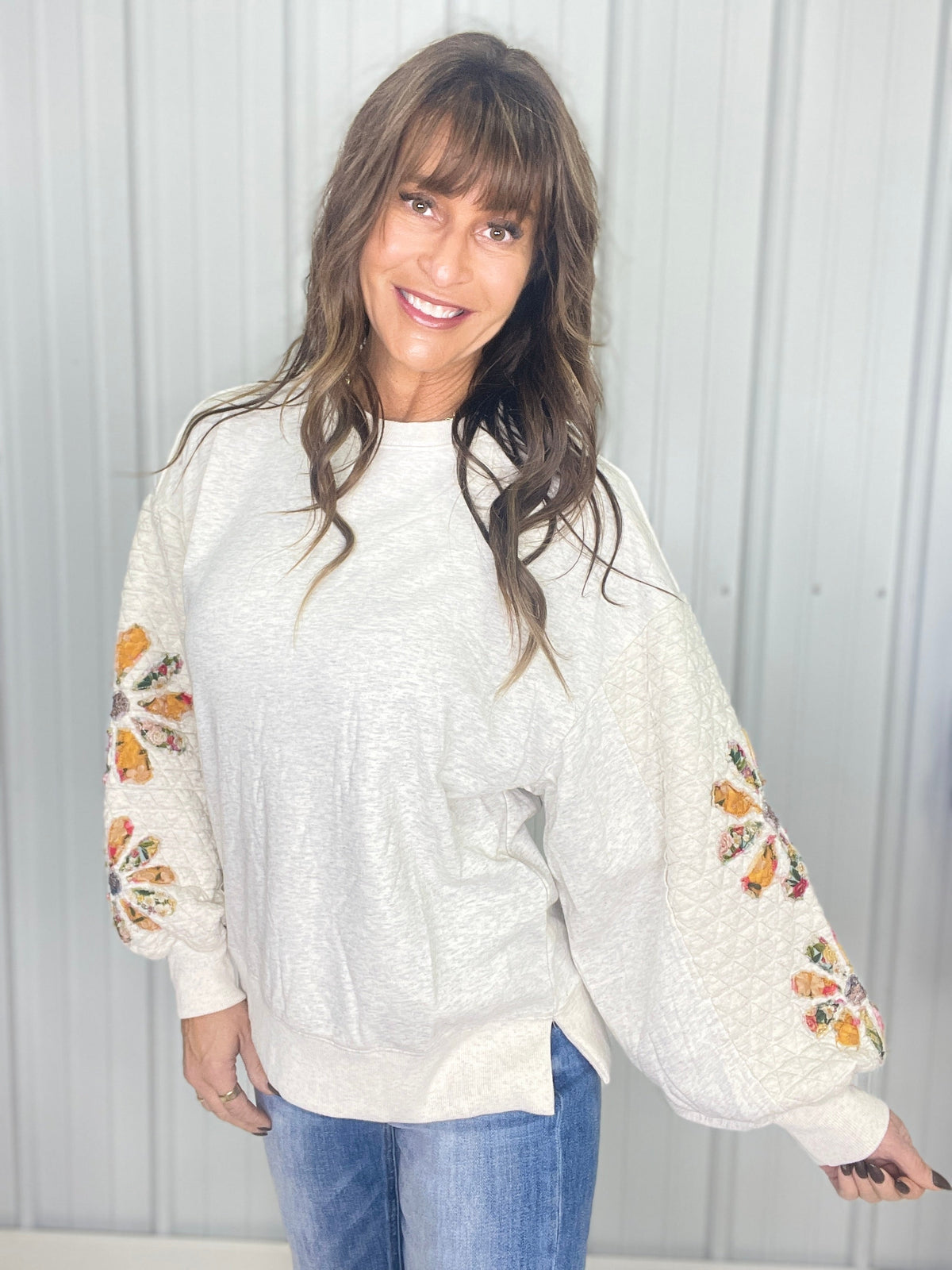 Wildflower Sleeve Pullover in 2 Colors