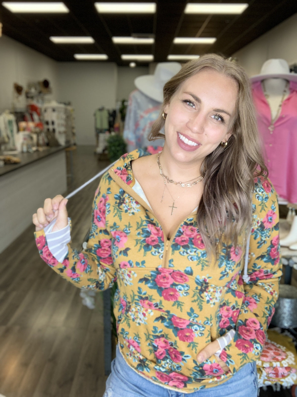 A&A Vintage Floral Doublehoodie *Final Sale*