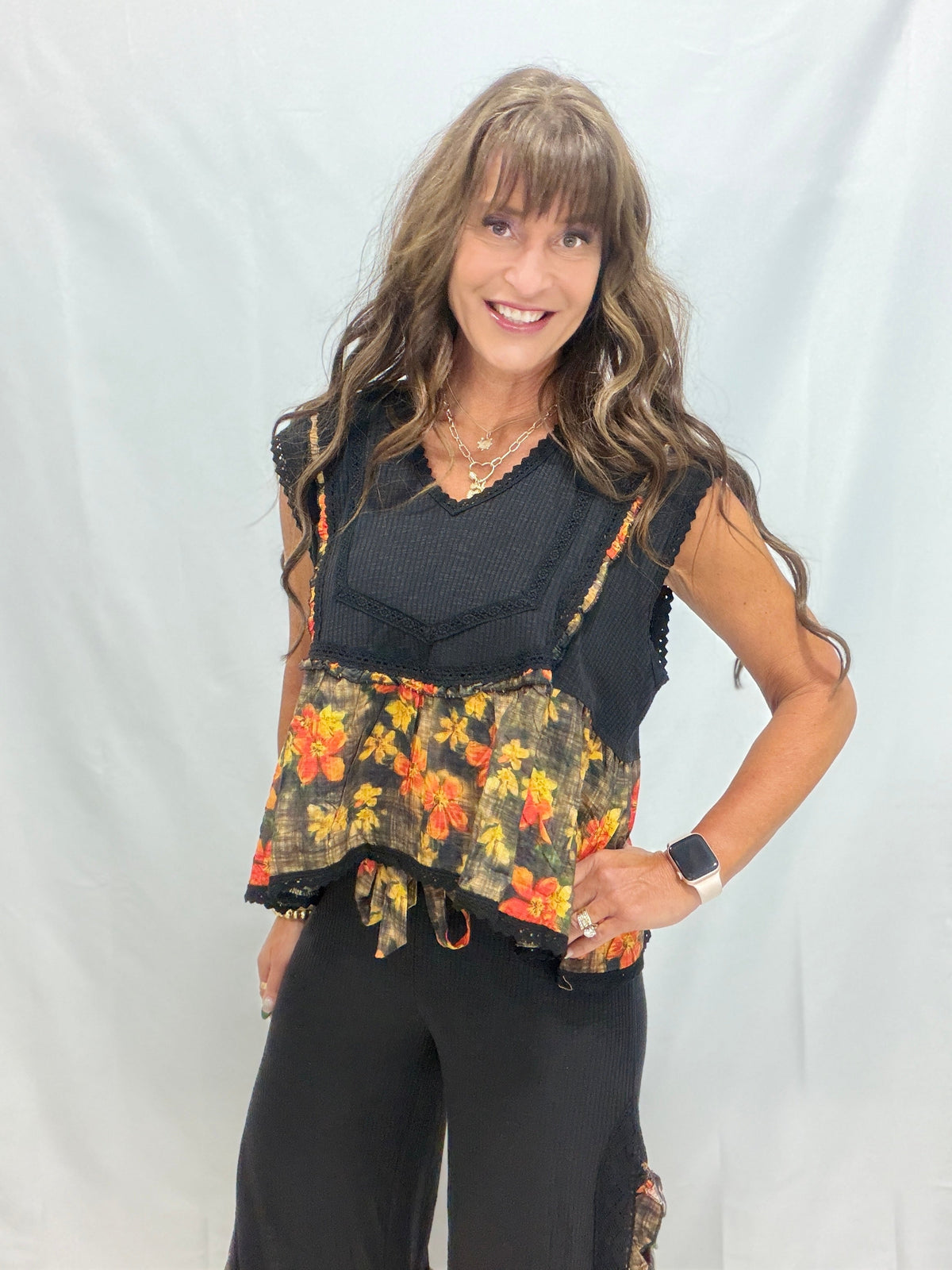 POL Home Sweet Harmony Sleeveless Trim Detail Top In 3 Colors