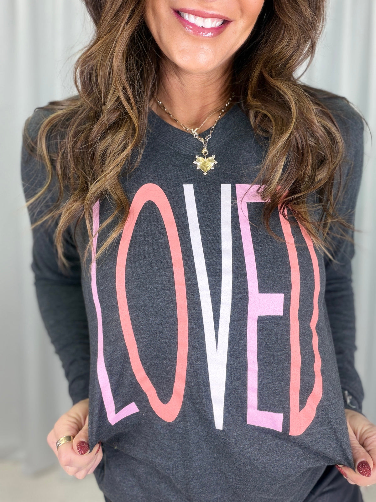 LOVED Chic Long Sleeve Graphic Tee *Final Sale*