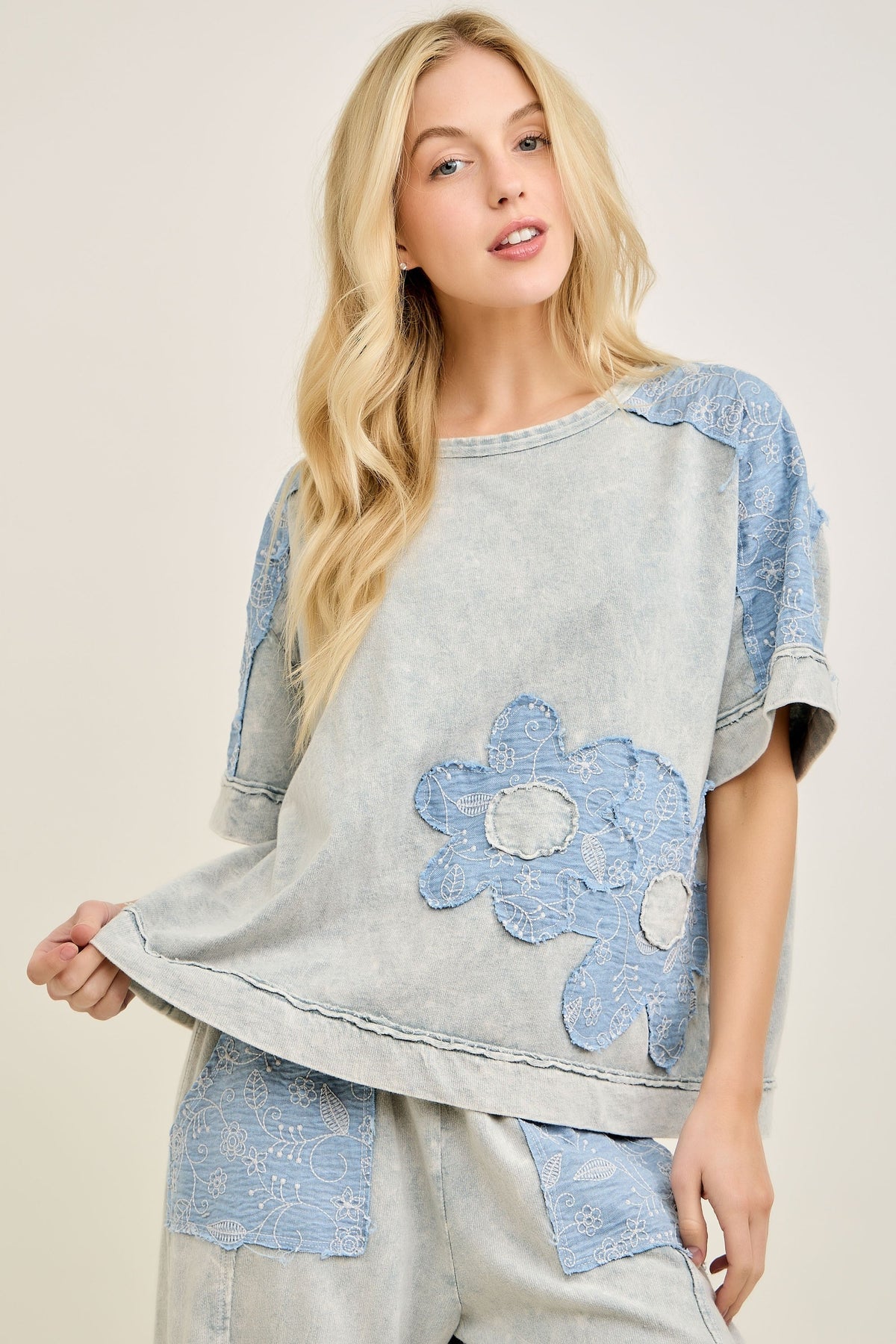 Wildflower Party Mineral Washed Top In 2 Colors