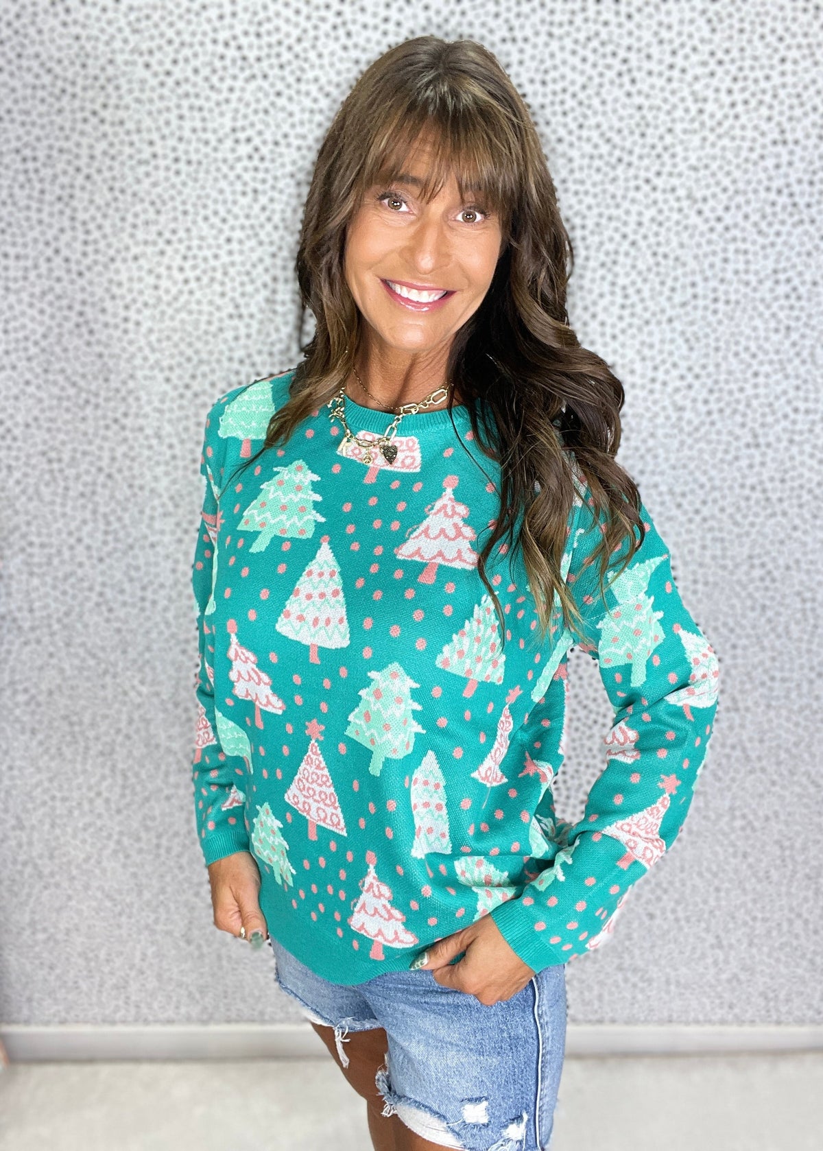All Spruced Up Long Sleeve Sweater In Evergreen *Final Sale*