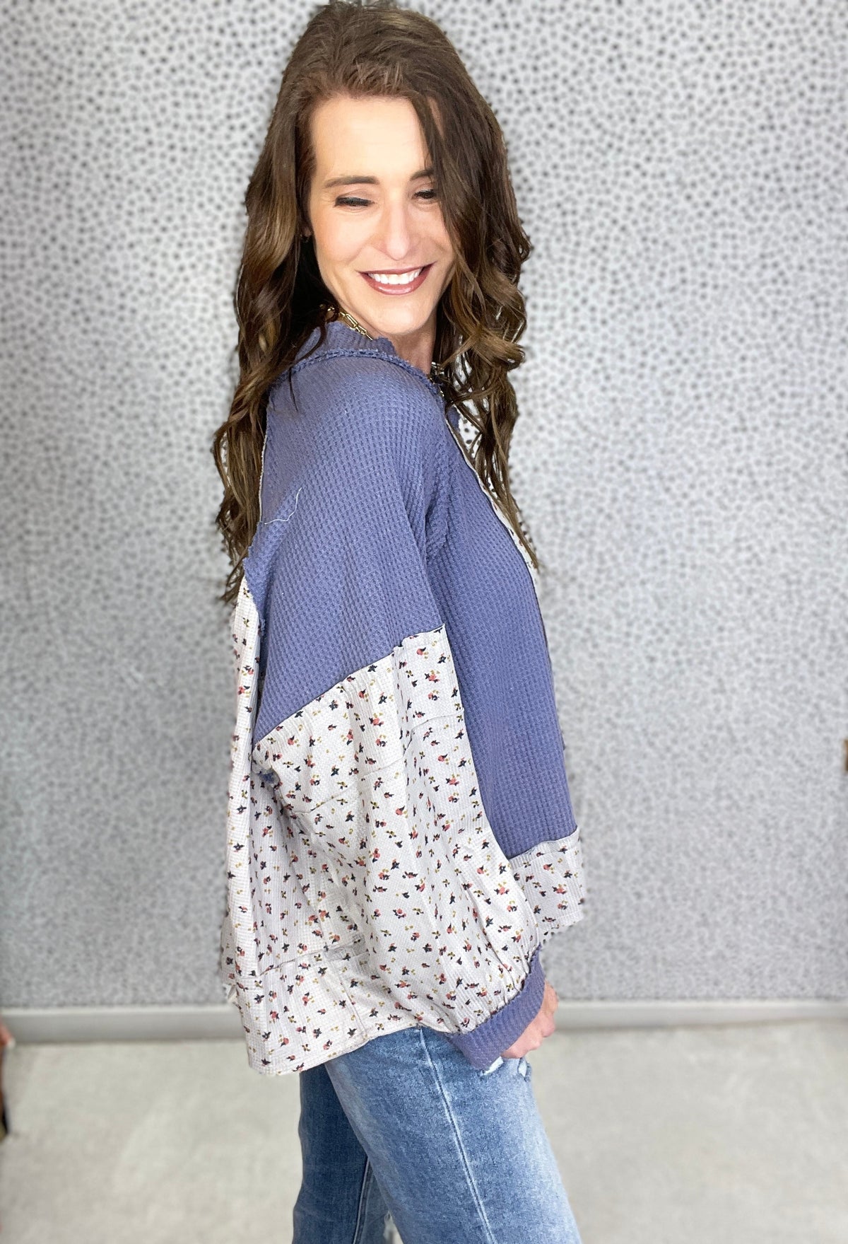 POL Connect With You Balloon Sleeves Oversized Top In 2 Colors