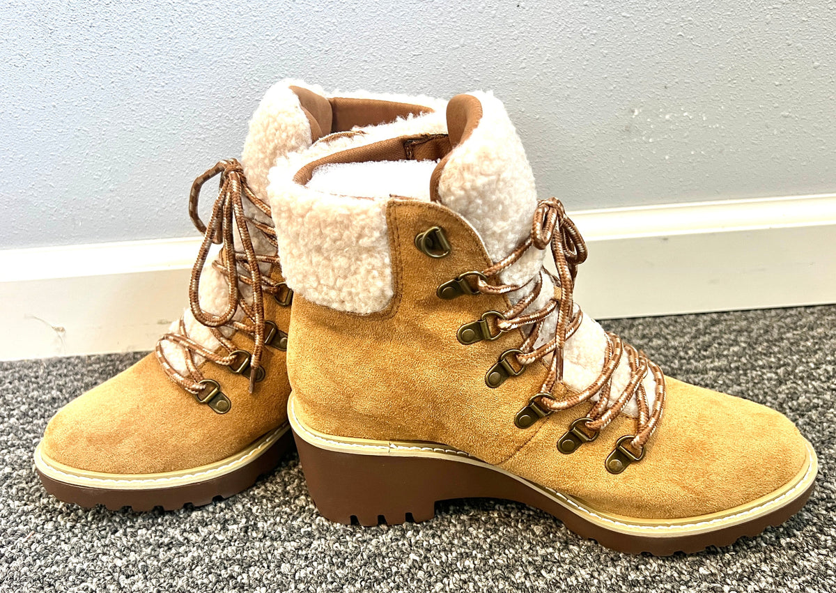Corkys Sherpa Squad Booties in Cognac *Final Sale*