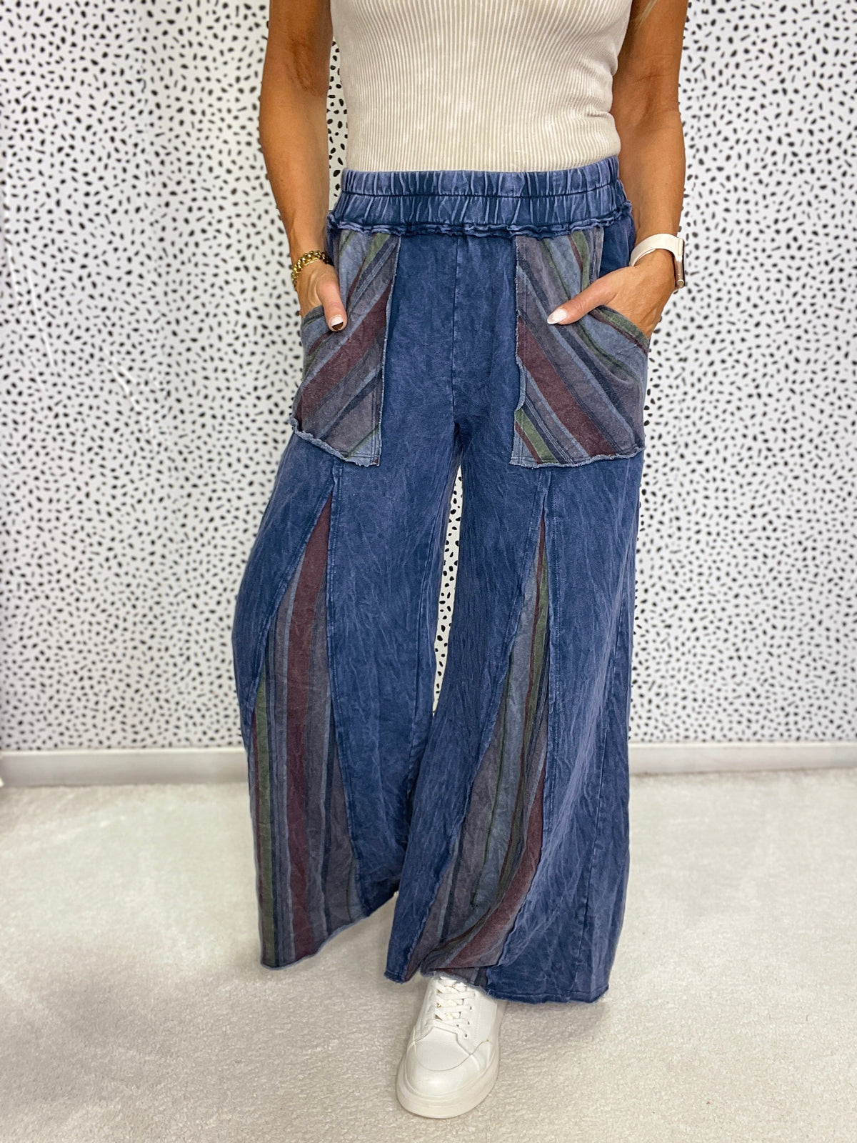 Good Start Sriped Flare Pants In 2 Colors *Final Sale*