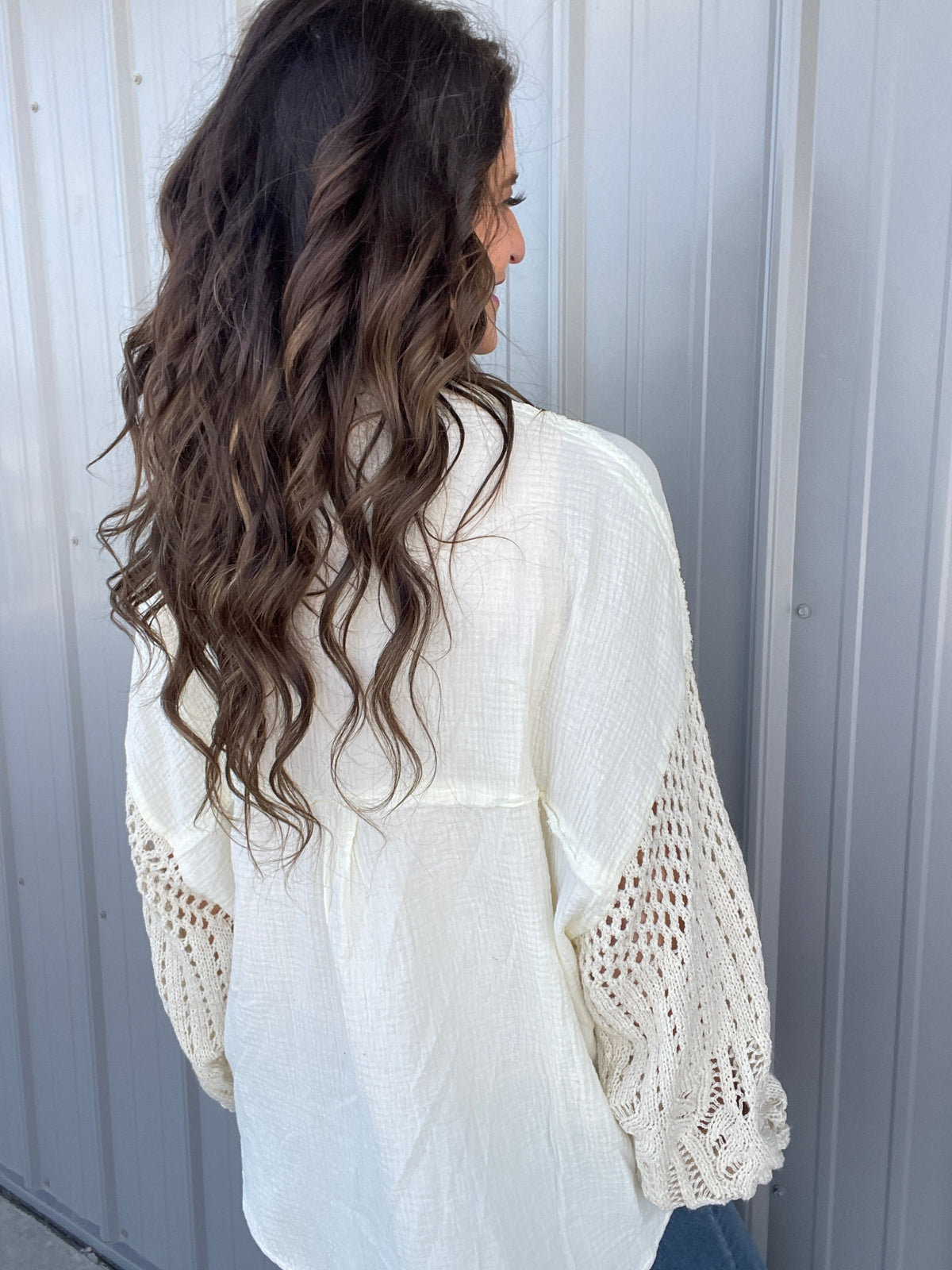 Pol Woven Ways Open Weave Sleeve Gauze Button Down Shirt In 9 Colors *Final Sale*