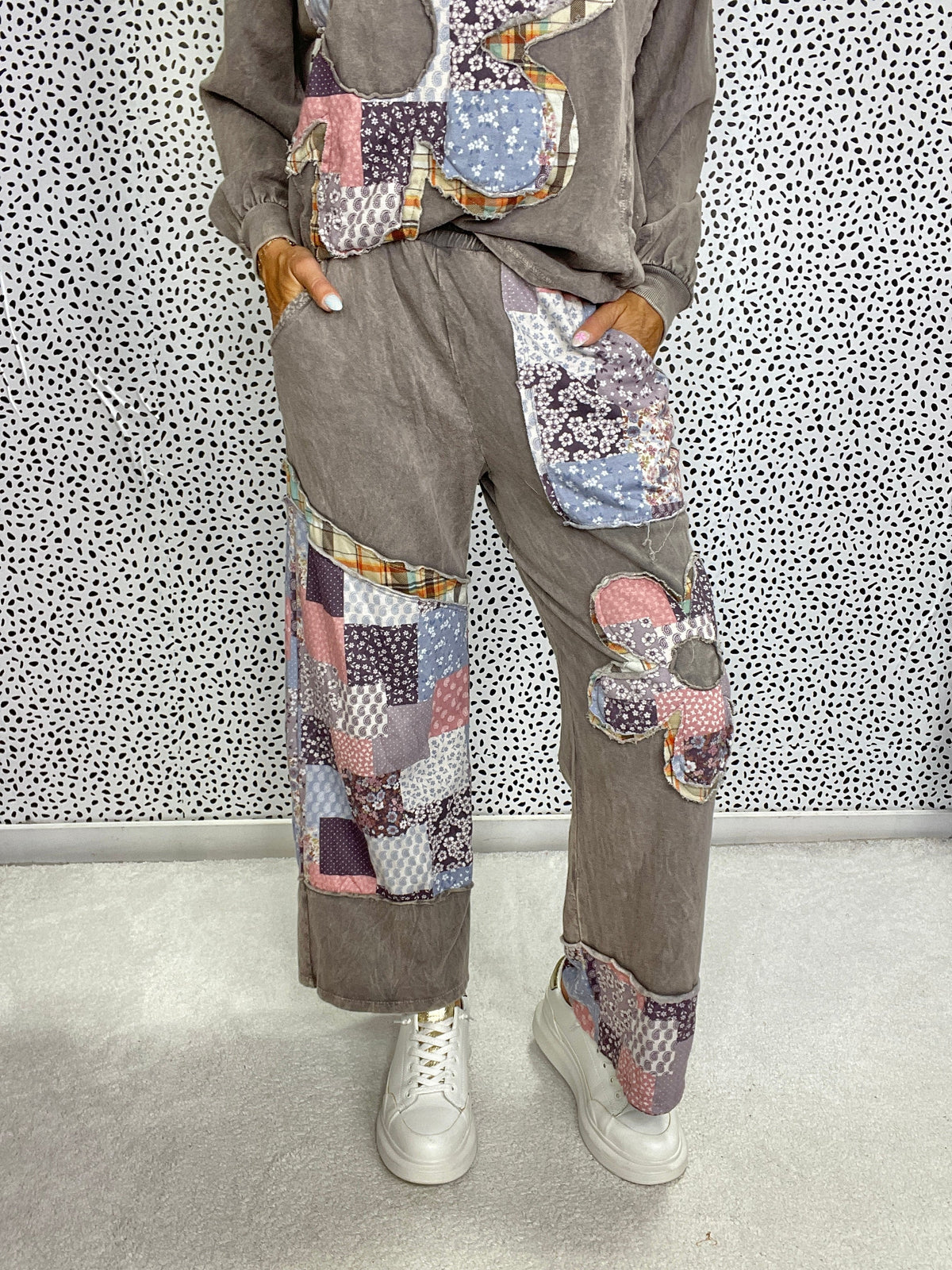 Patch Petal Wide-Leg Pants in 3 Colors *Final Sale*