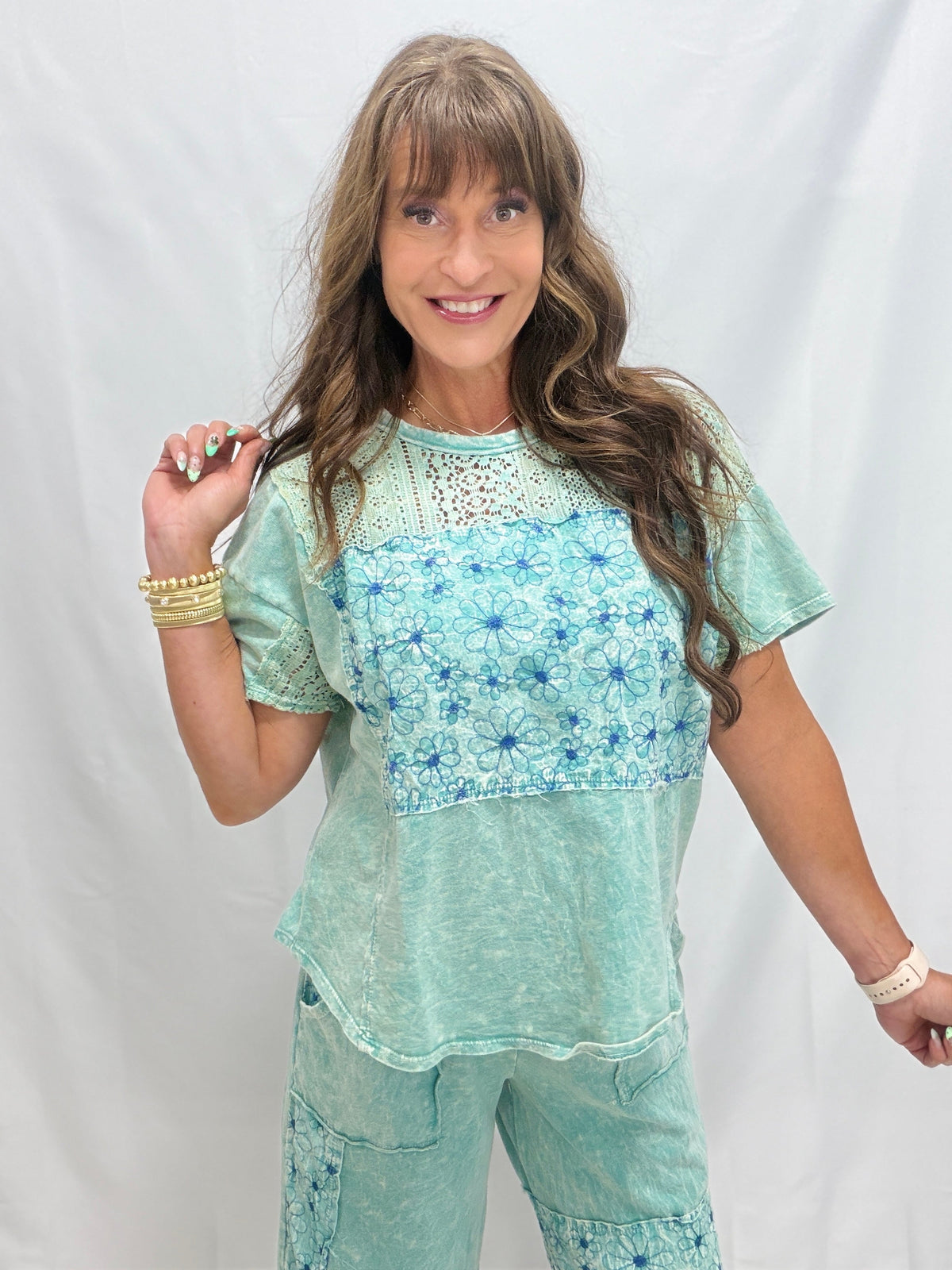 Spring Calls Patched Boho Top In 2 Colors