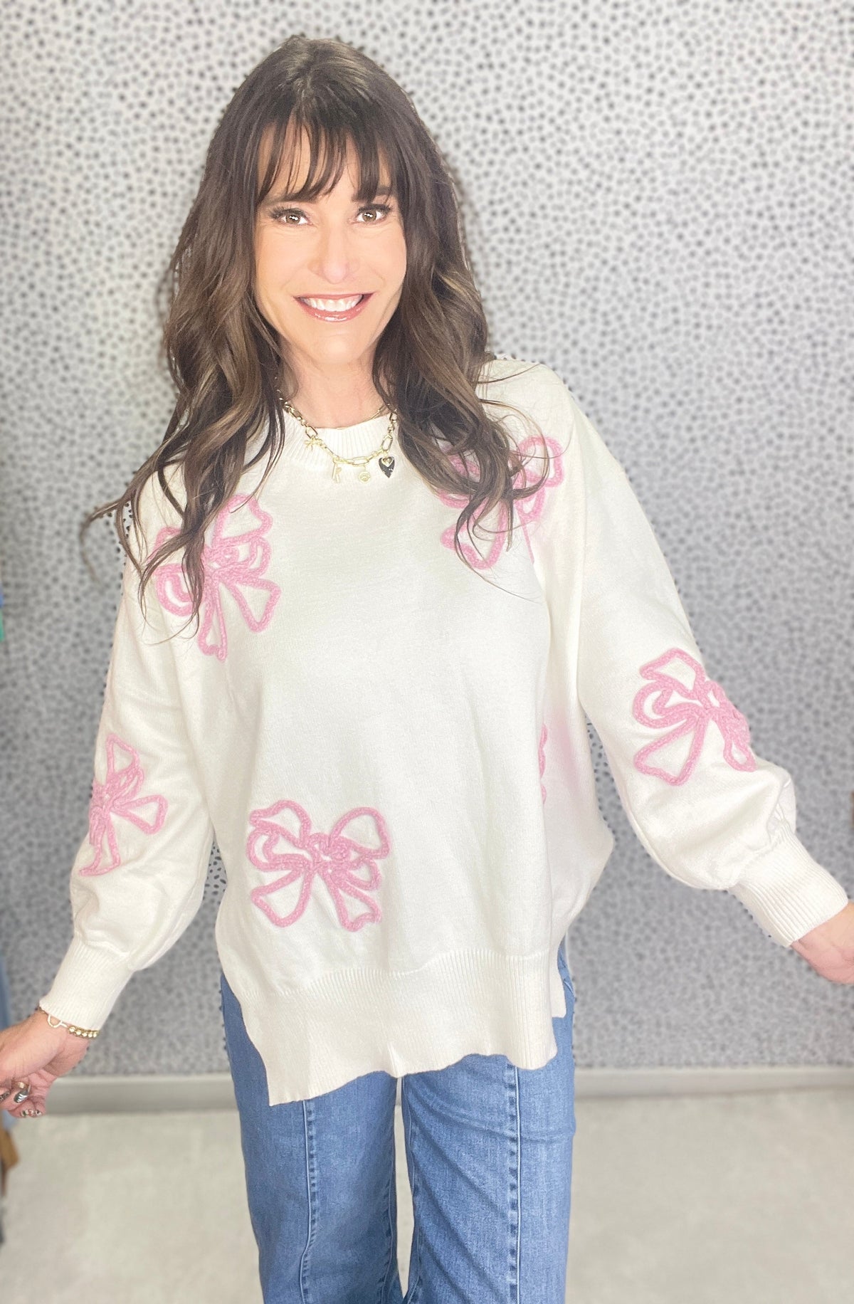 Tied With Love Ribbon Flower Sweater Top *Final Sale*