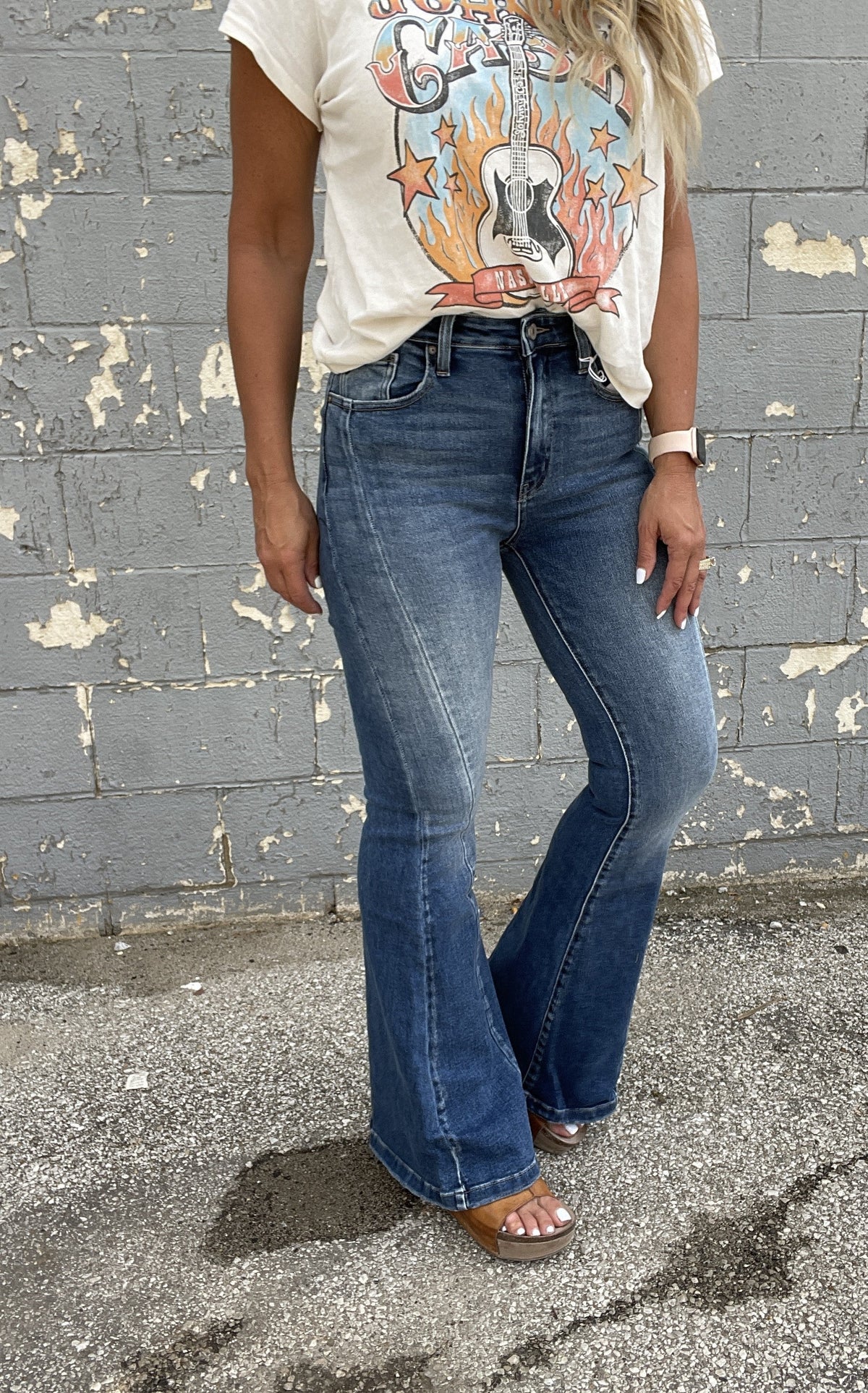 KanCan Drew Slimming Seam High Rise Flare Jeans 97M