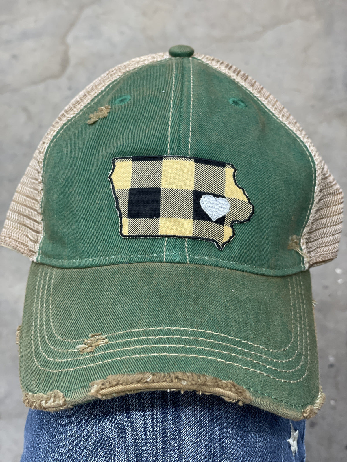 IOWA Trucker Cap State Shape