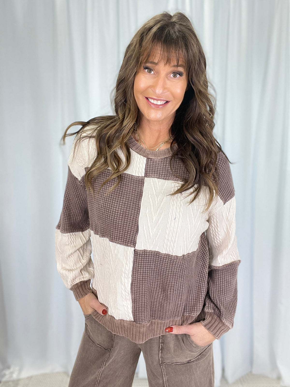 Special Days Mineral Washed Block Top In 4 Colors *Final Sale*