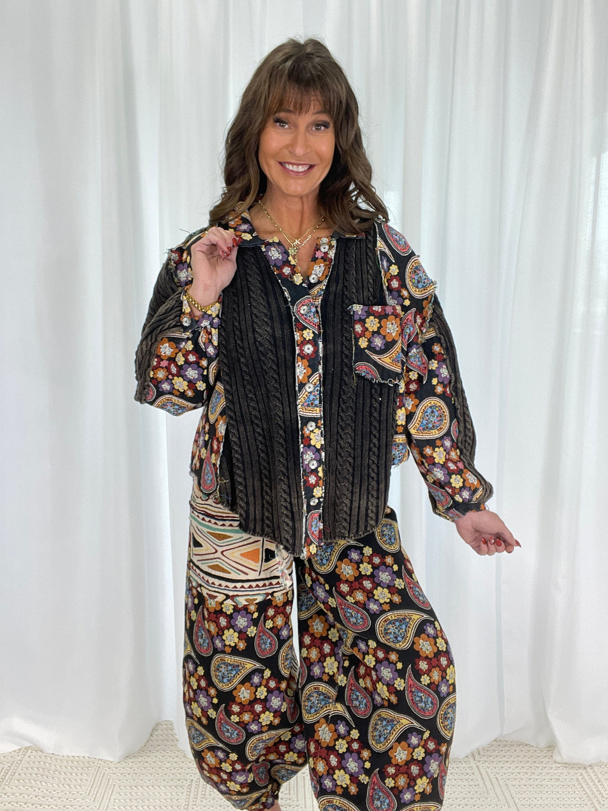 POL Take Me There Balloon Sleeve Top In Black *Final Sale*