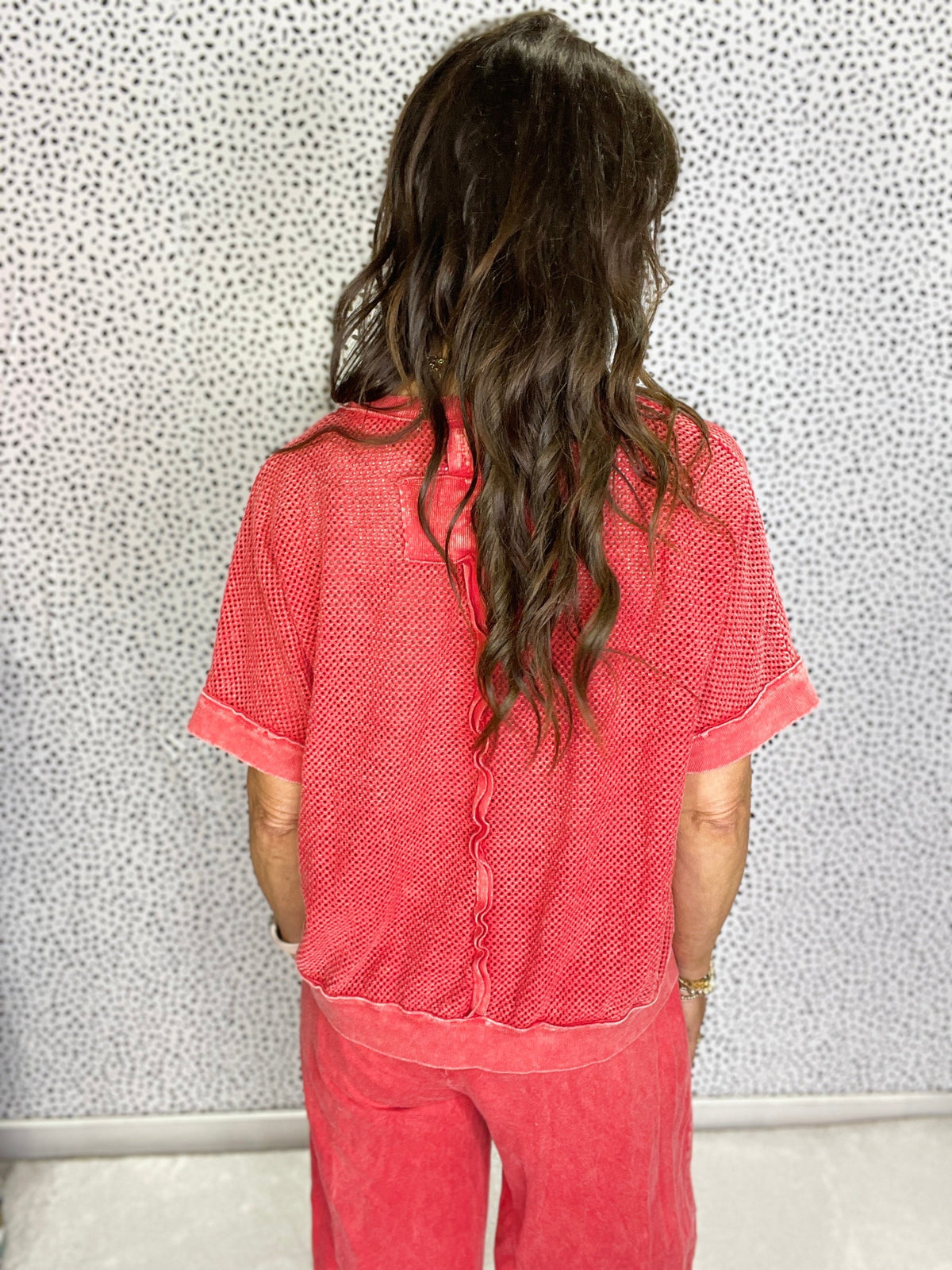 Forever Fun Star Patch Mesh Top In 5 Colors