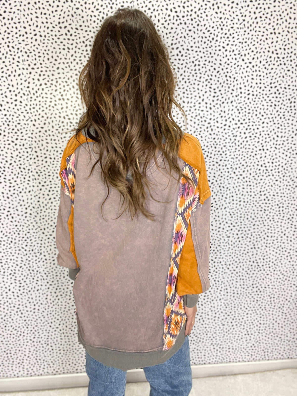 Oli & Hali All Heart And Love Washed Top In Slate