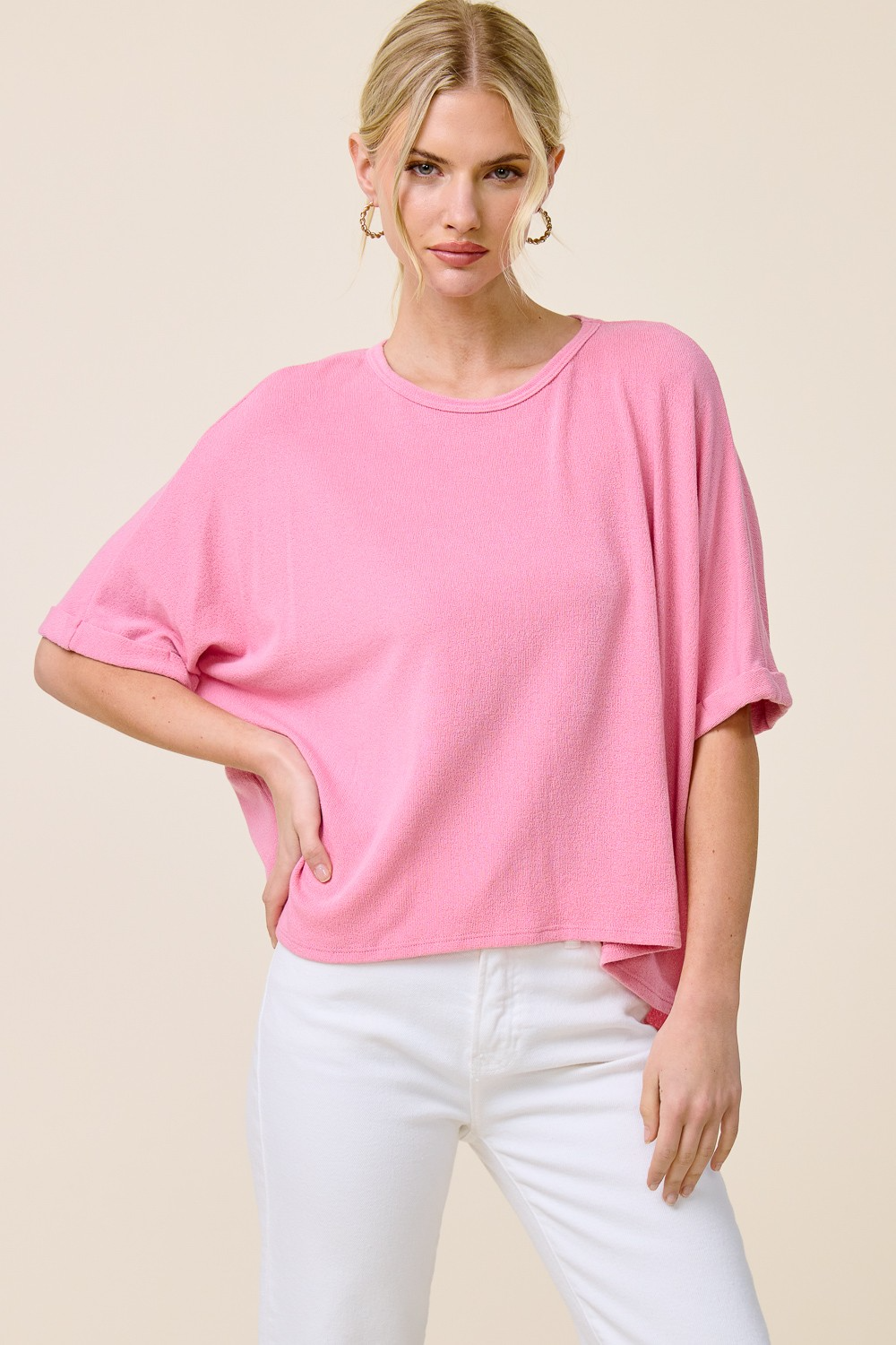 Pre-Order Hi-Low Crepe Hacci Top In 3 Colors *Final Sale*
