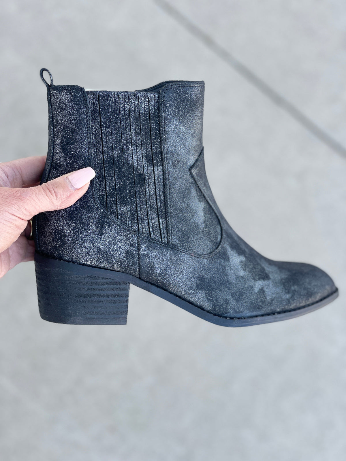 Corky's Starboard Side Zip Black Metallic Boots *Final Sale*