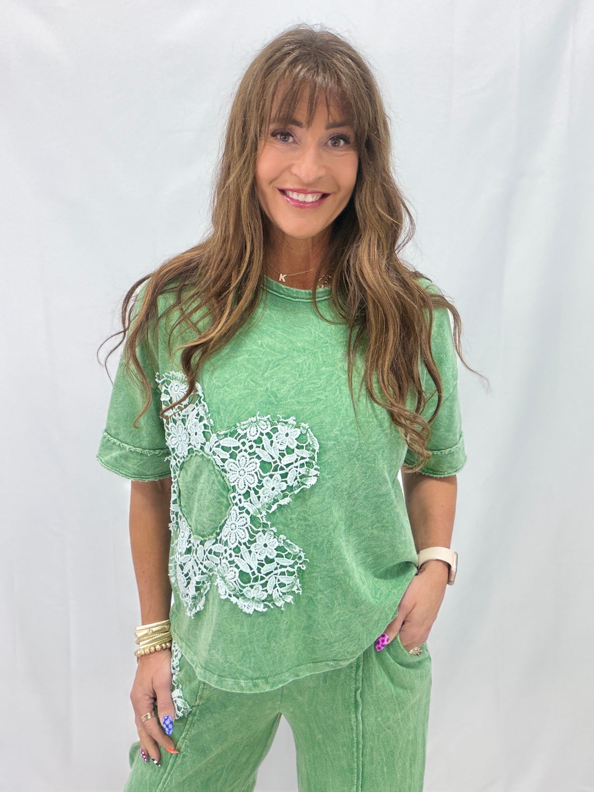 Floral Fun Crochet Patch Top In 4 Colors