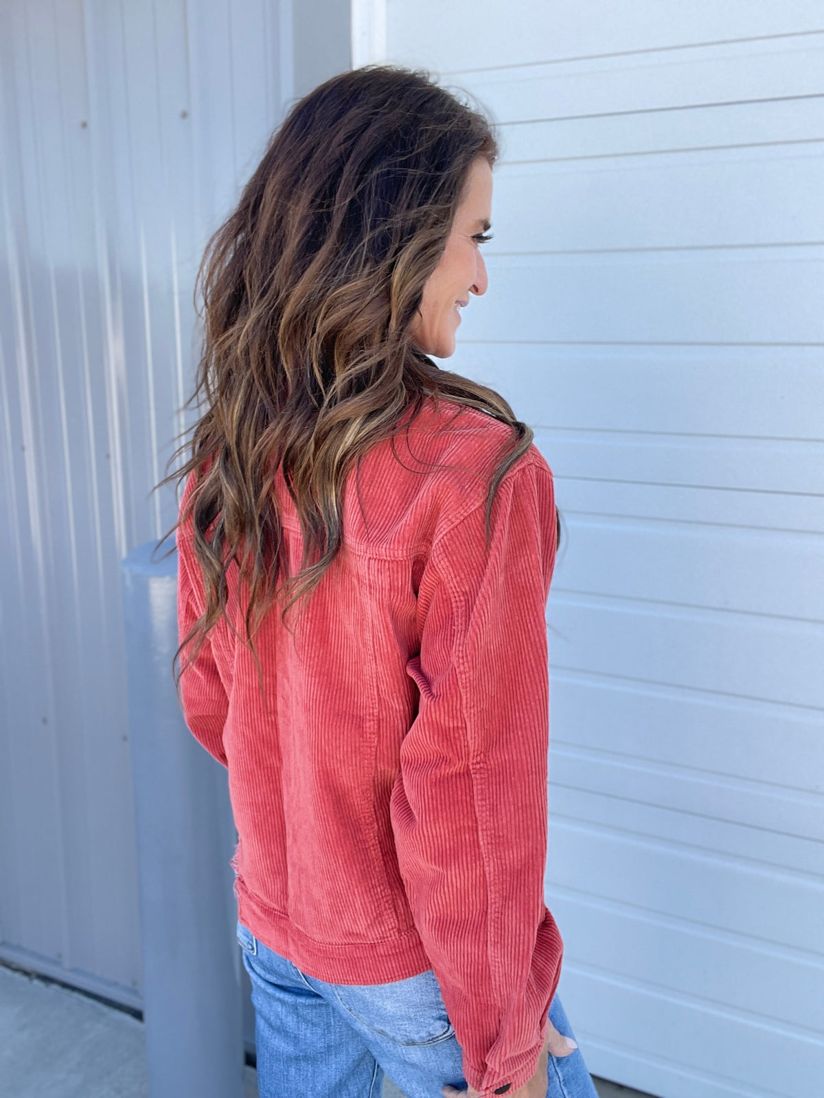 Pol Corded Delight Button Front Jacket *Final Sale*