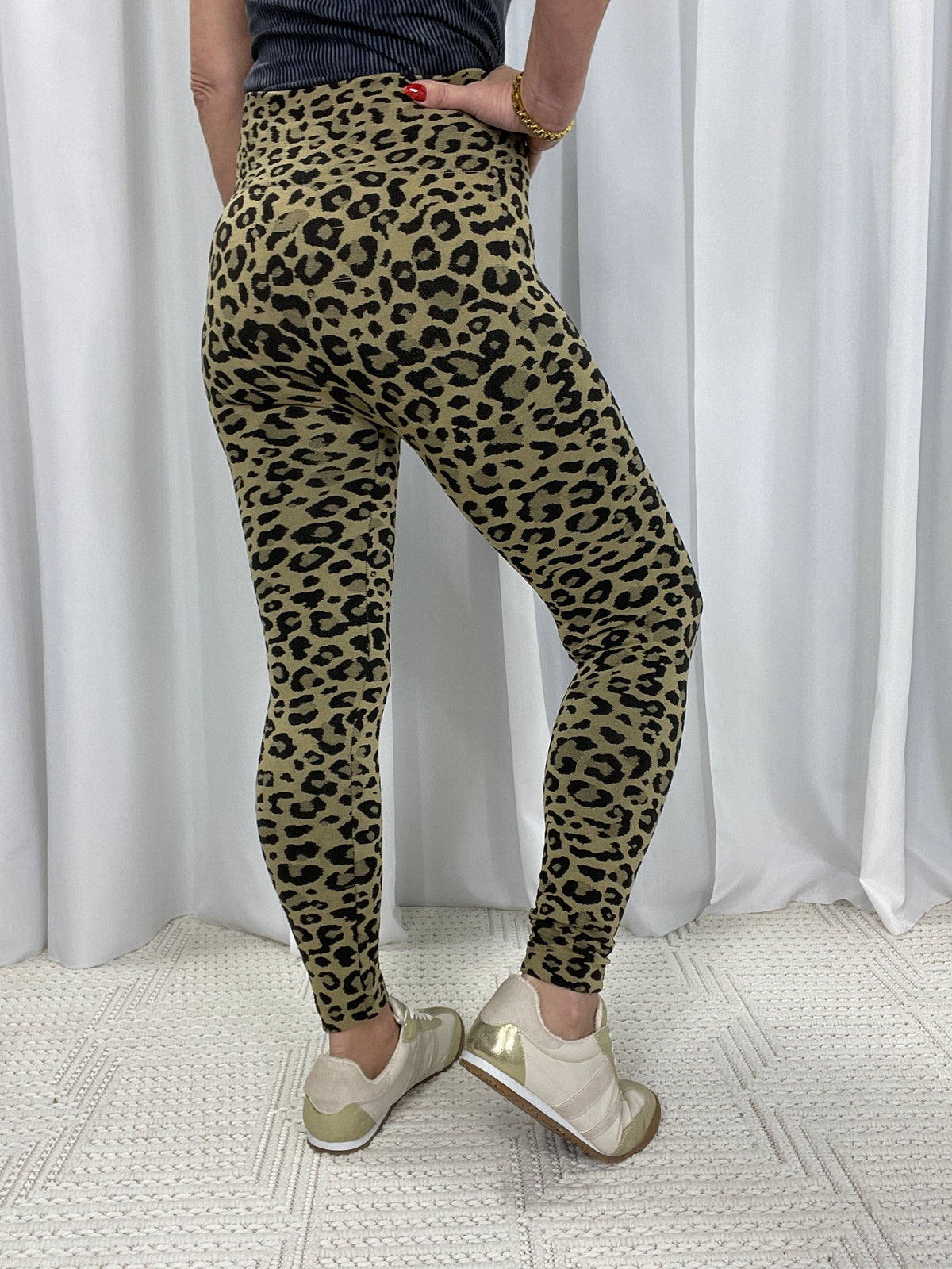 Staying In Comfort Patterned Fleece Lined Leggings In 2 Colors *Final Sale*