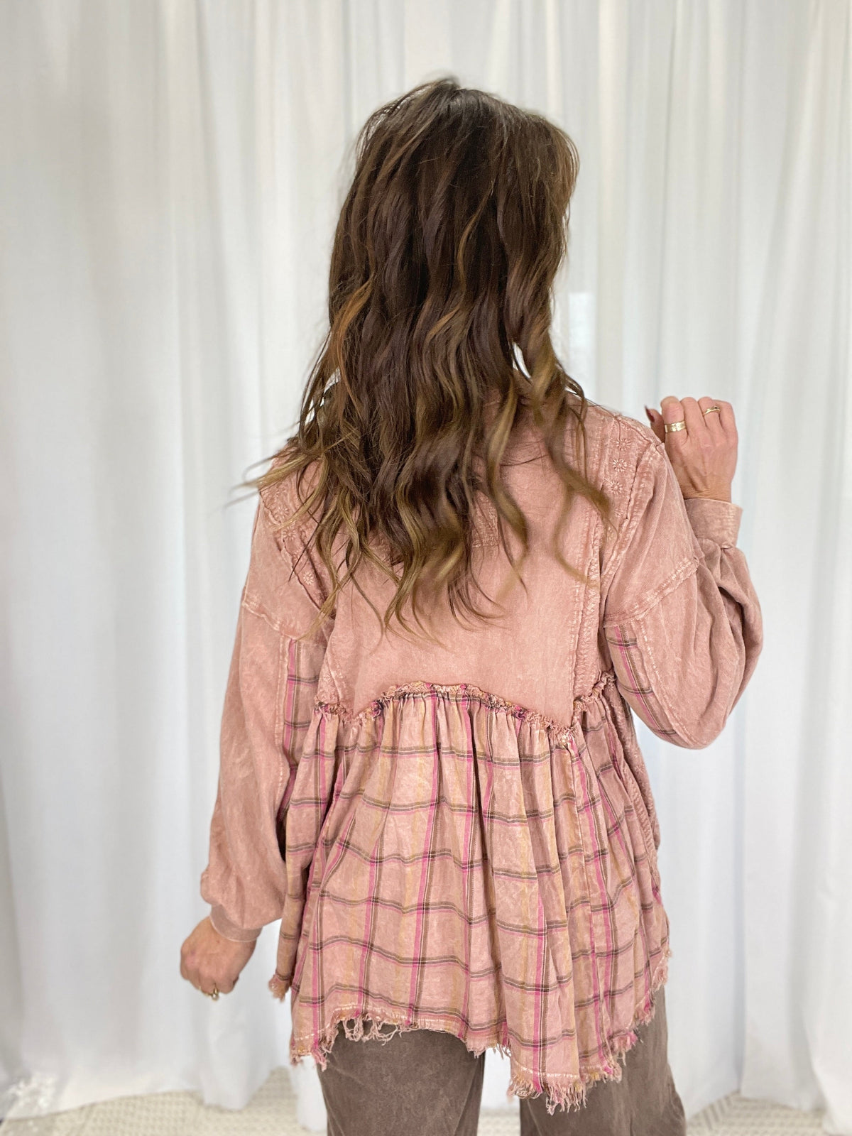Meadow Drift Plaid Tunic *Final Sale*