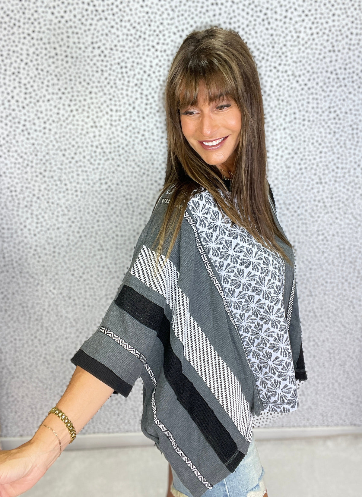 Oli & Hali Going The Distance Washed Striped Top In 2 Colors
