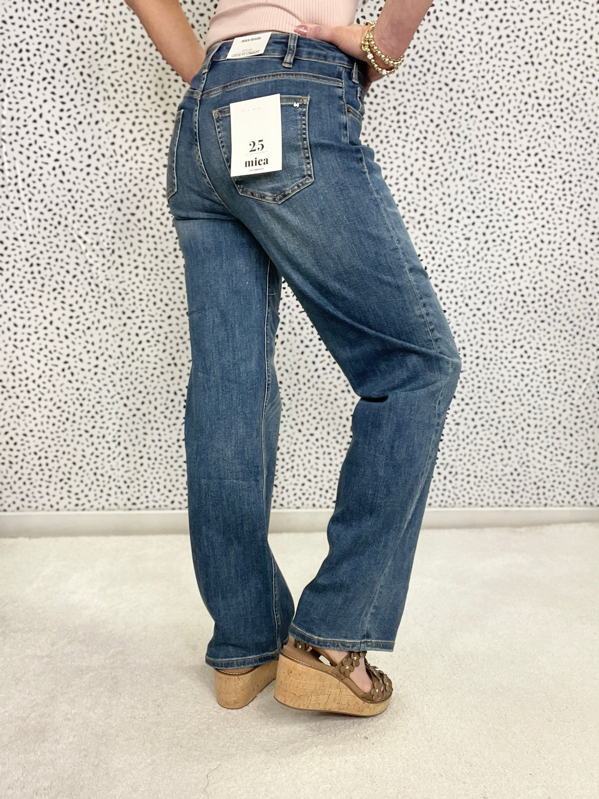 Mica Alexa Super High Straight Leg Loose Fit Jeans 214 In Blue