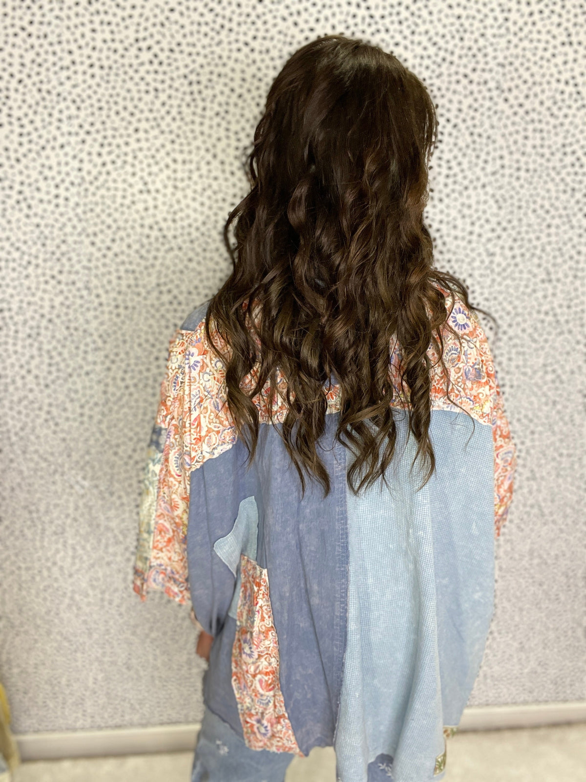 City Lights Multi Fabric Raw Edge Shirt In 2 Colors