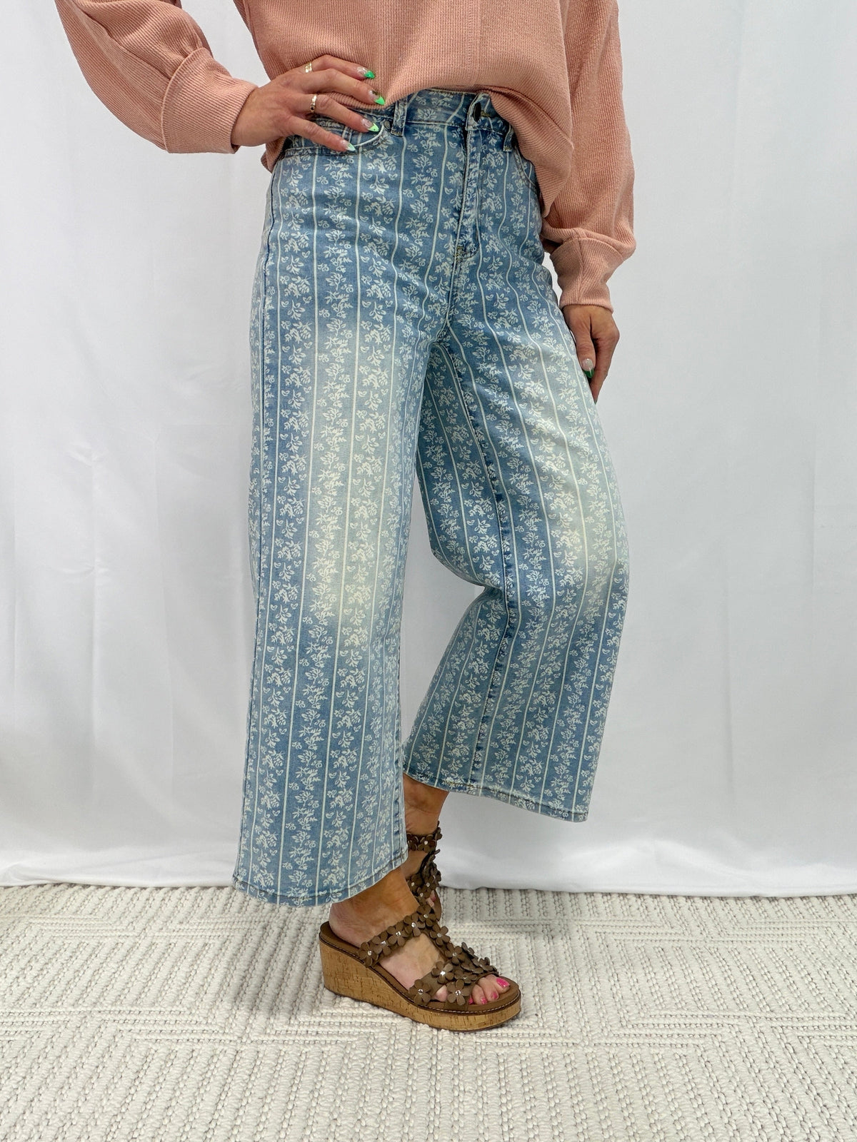 Dare To Keep Dreaming Wide Leg Pants In Denim