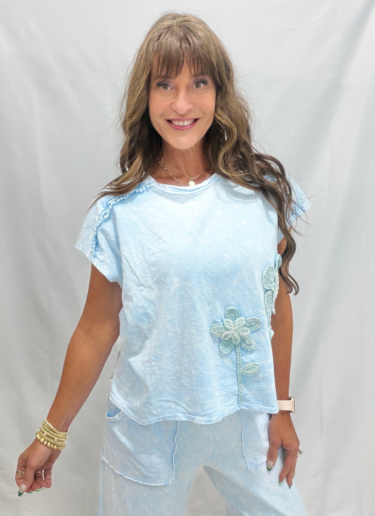 Petal Pop Mineral Washed Top in 3 Colors